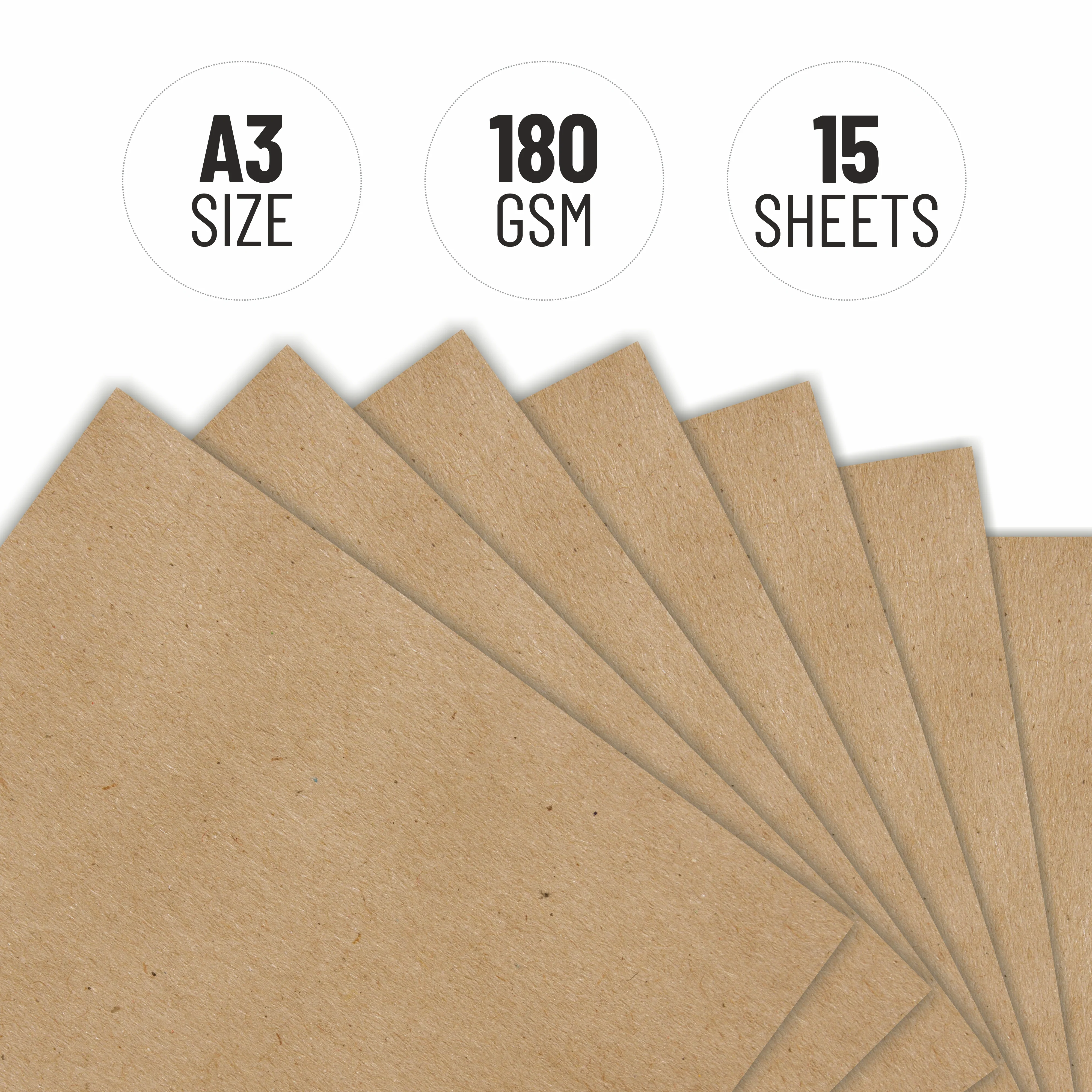 Anupam Kraft Paper Brown Colour-100% Recyclable Acid Free - Plain Paper-Loose Sheets-180 GSM - Image 18