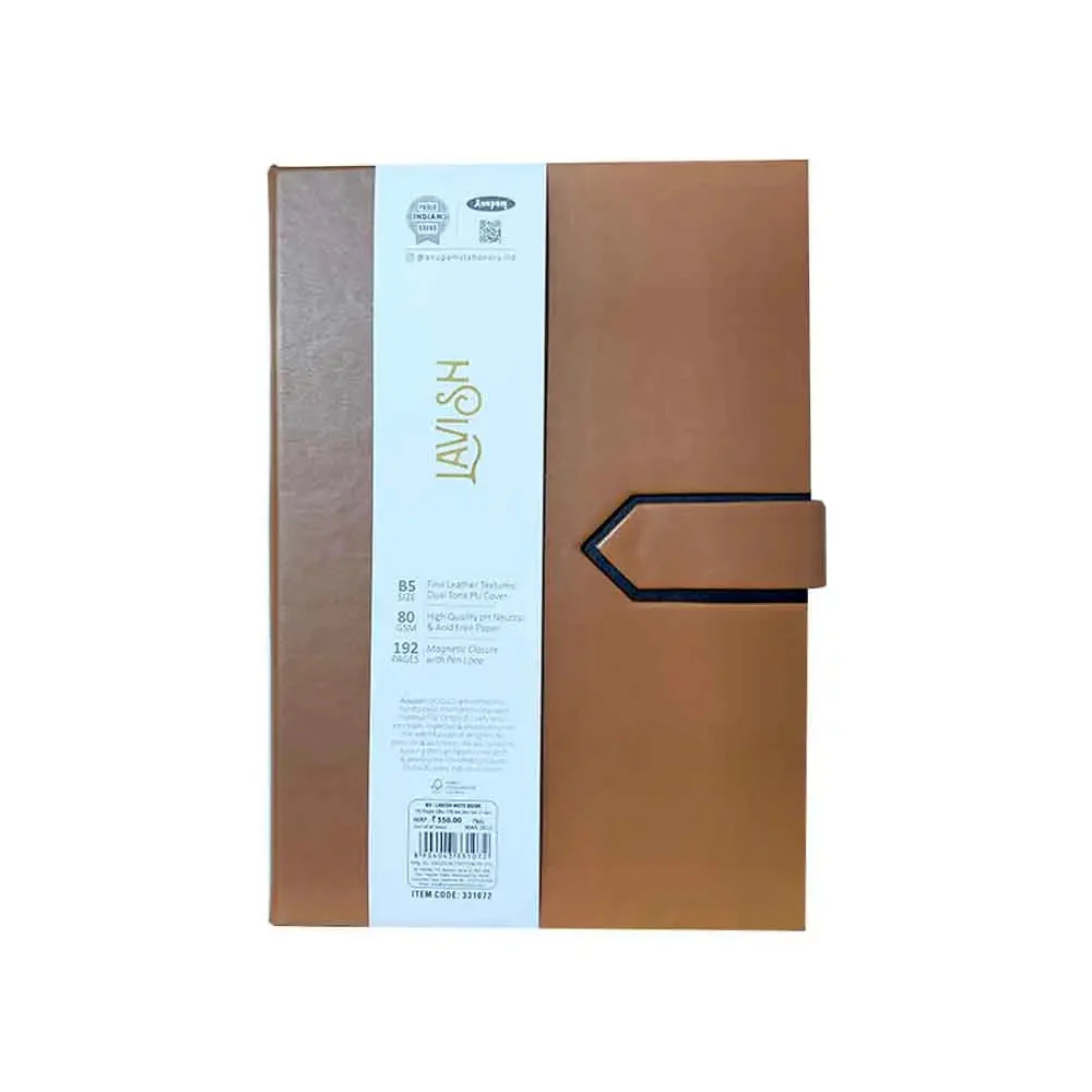 Anupam Lavish Journal PU Fine Leather Journal 80 gsm Lined Paper with Magnetic Flap Closure and Pen Holder - Image 11