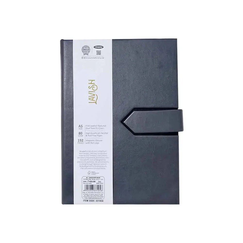 Anupam Lavish Journal PU Fine Leather Journal 80 gsm Lined Paper with Magnetic Flap Closure and Pen Holder - Image 8
