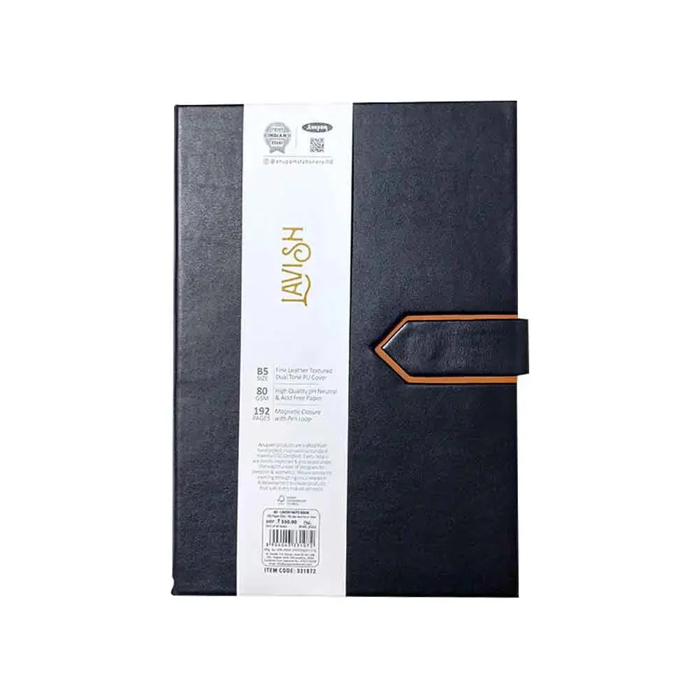 Anupam Lavish Journal PU Fine Leather Journal 80 gsm Lined Paper with Magnetic Flap Closure and Pen Holder - Image 9