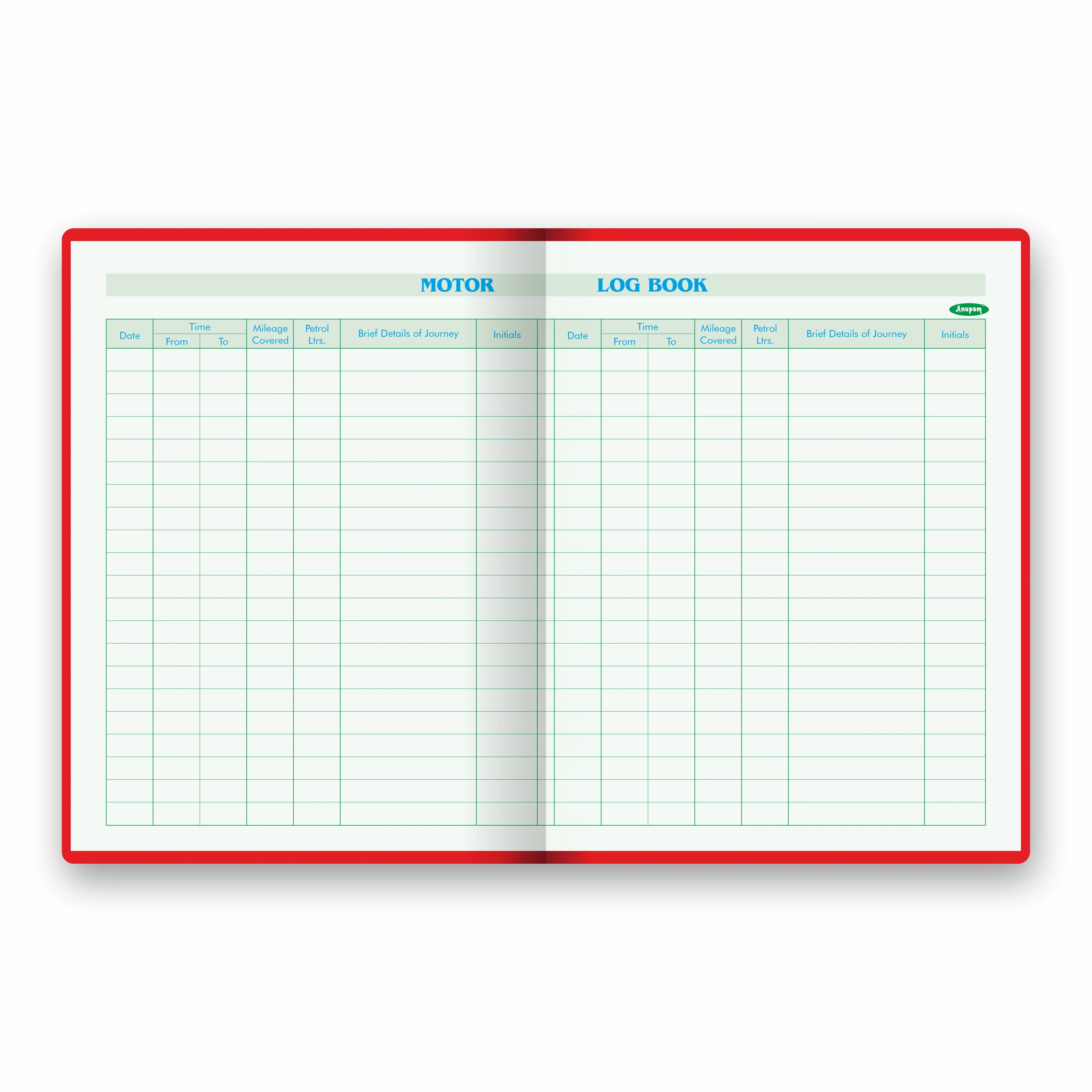 Anupam Motor Log Book-Premium Hard Bound Cover - 21x16cm - 80 GSM (No.7) - Image 3