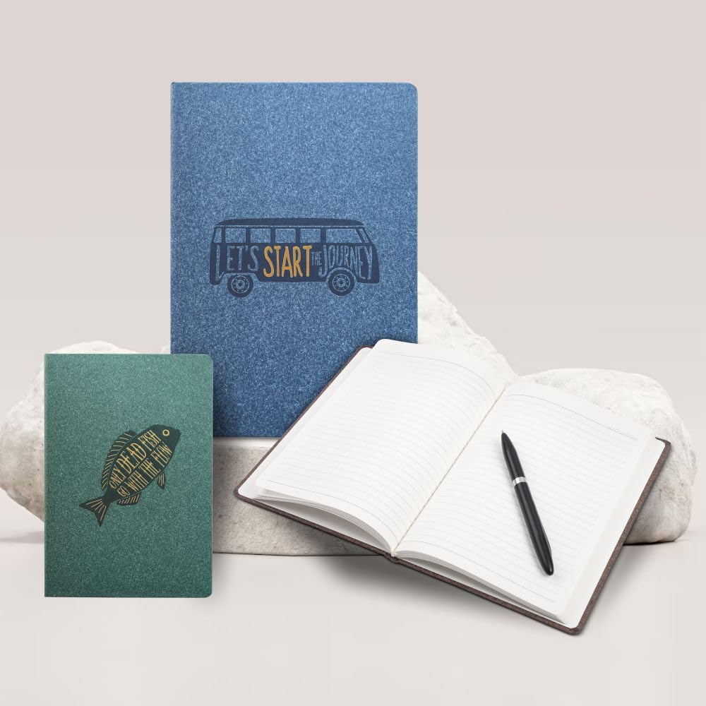 Anupam Natal A5 Ruled Journal Notebook 192 Pages 80Gsm Lined Notebook 100% Recycled Paper Cover with Gold Foiling Designer Titles Journal for Notes Taking & Writing in School and Office - Image 6