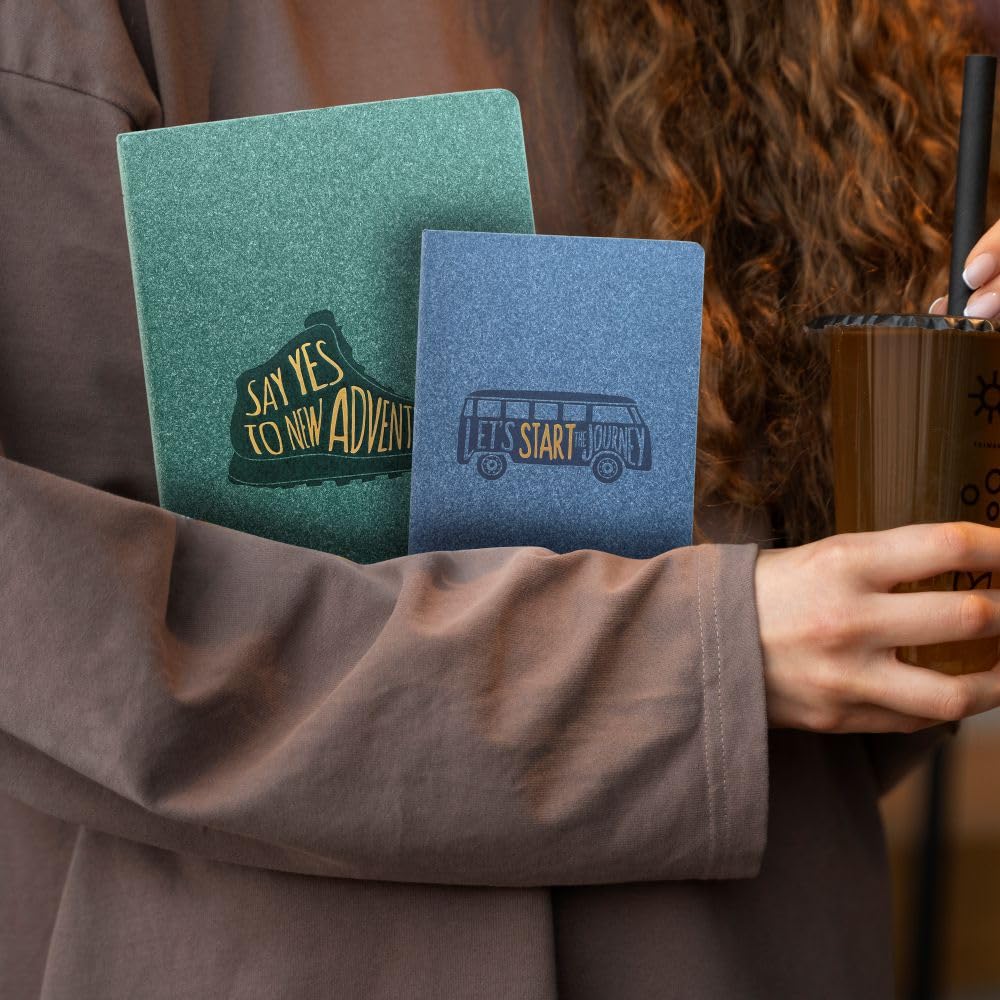 Anupam Natal A5 Ruled Journal Notebook 192 Pages 80Gsm Lined Notebook 100% Recycled Paper Cover with Gold Foiling Designer Titles Journal for Notes Taking & Writing in School and Office - Image 9