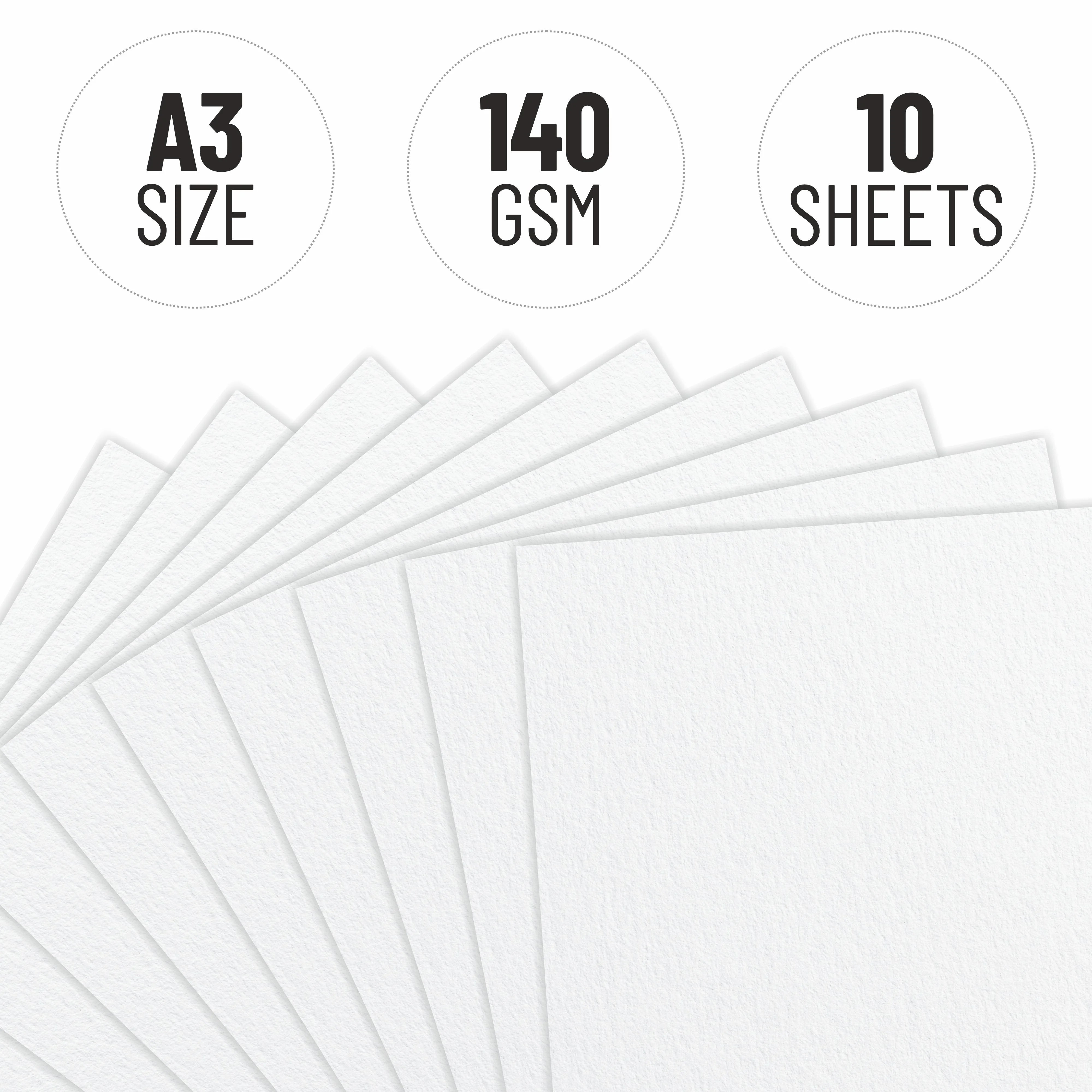 Anupam Sketch-O Cartridge Drawing Paper for sketching and drawing Loose sheets 140 GSM - Image 3
