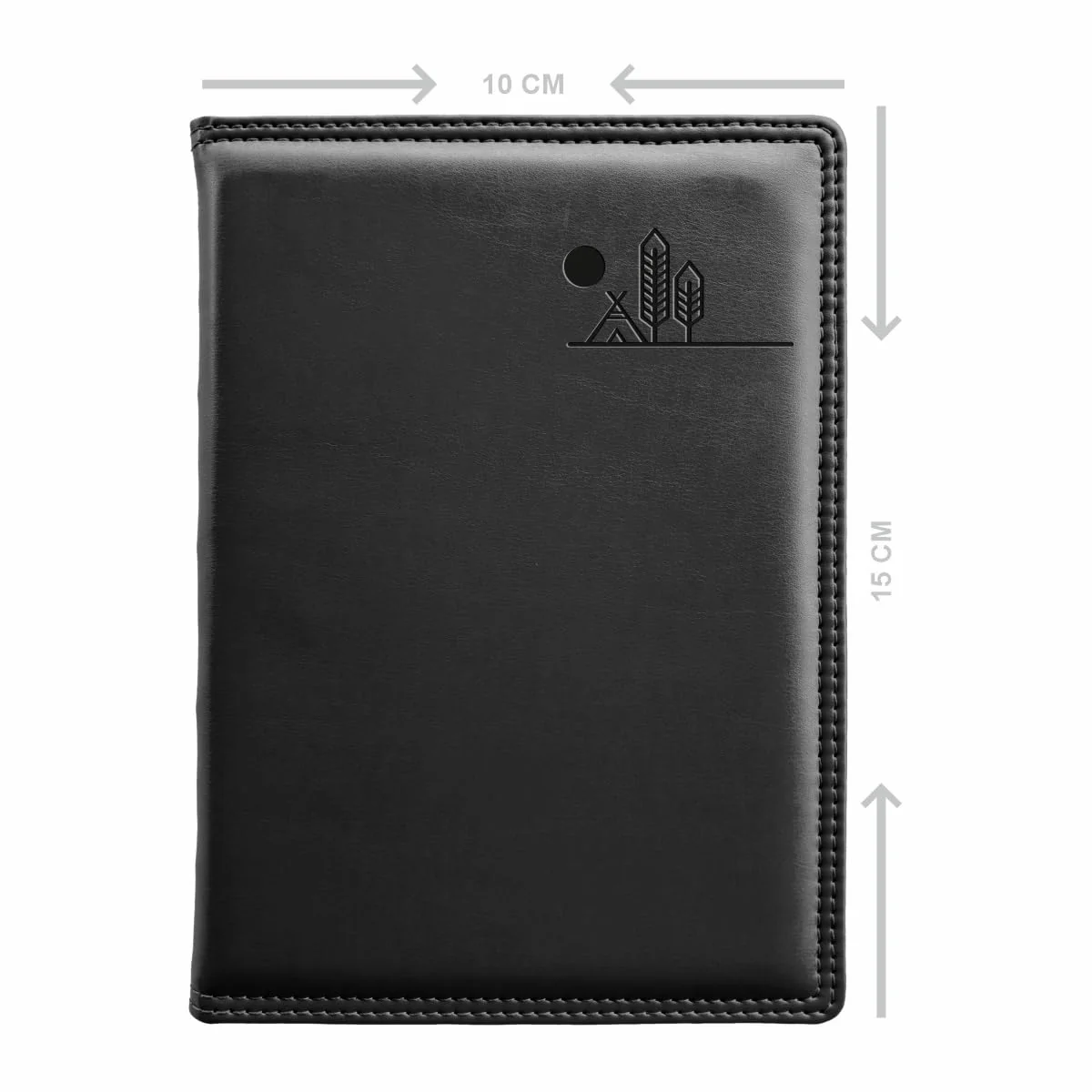 Anupam Nomad A5 Notebooks 192 Pages Double Stitch Fine Leather Textured PU Softcover Notebook with Gold Edges 80gsm Paper Lined Notebook - Image 2