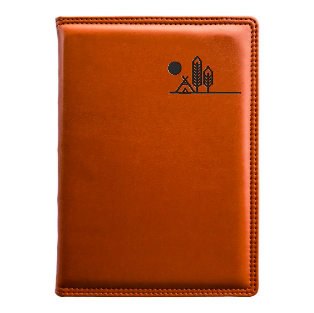 Anupam Nomad A5 Notebooks 192 Pages Double Stitch Fine Leather Textured PU Softcover Notebook with Gold Edges 80gsm Paper Lined Notebook - Image 3