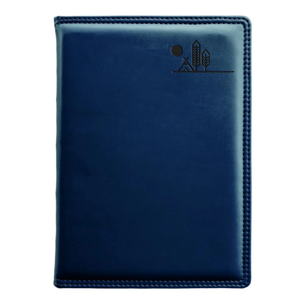 Anupam Nomad A5 Notebooks 192 Pages Double Stitch Fine Leather Textured PU Softcover Notebook with Gold Edges 80gsm Paper Lined Notebook - Image 4