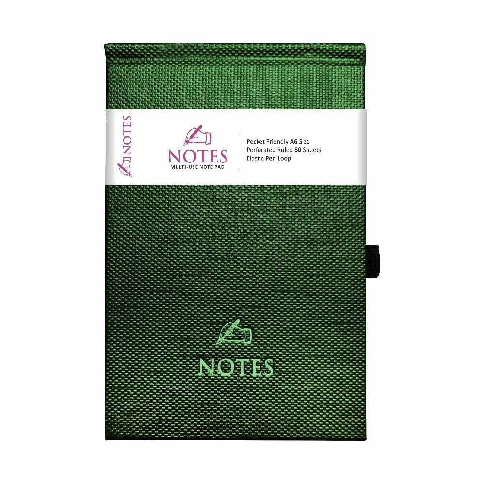 Anupam Note Pad-A6- Hardbound-Pocket Friendly Notebook with Bookmark and Elastic Pen Loop -160 Pages - 80gsm Natural Shade Paper
