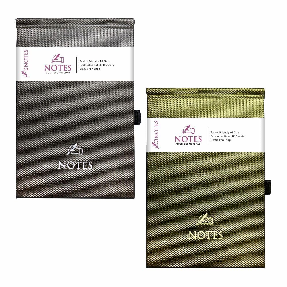 Anupam Note Pad-A6- Hardbound-Pocket Friendly Notebook with Bookmark and Elastic Pen Loop -160 Pages - 80gsm Natural Shade Paper - Image 7