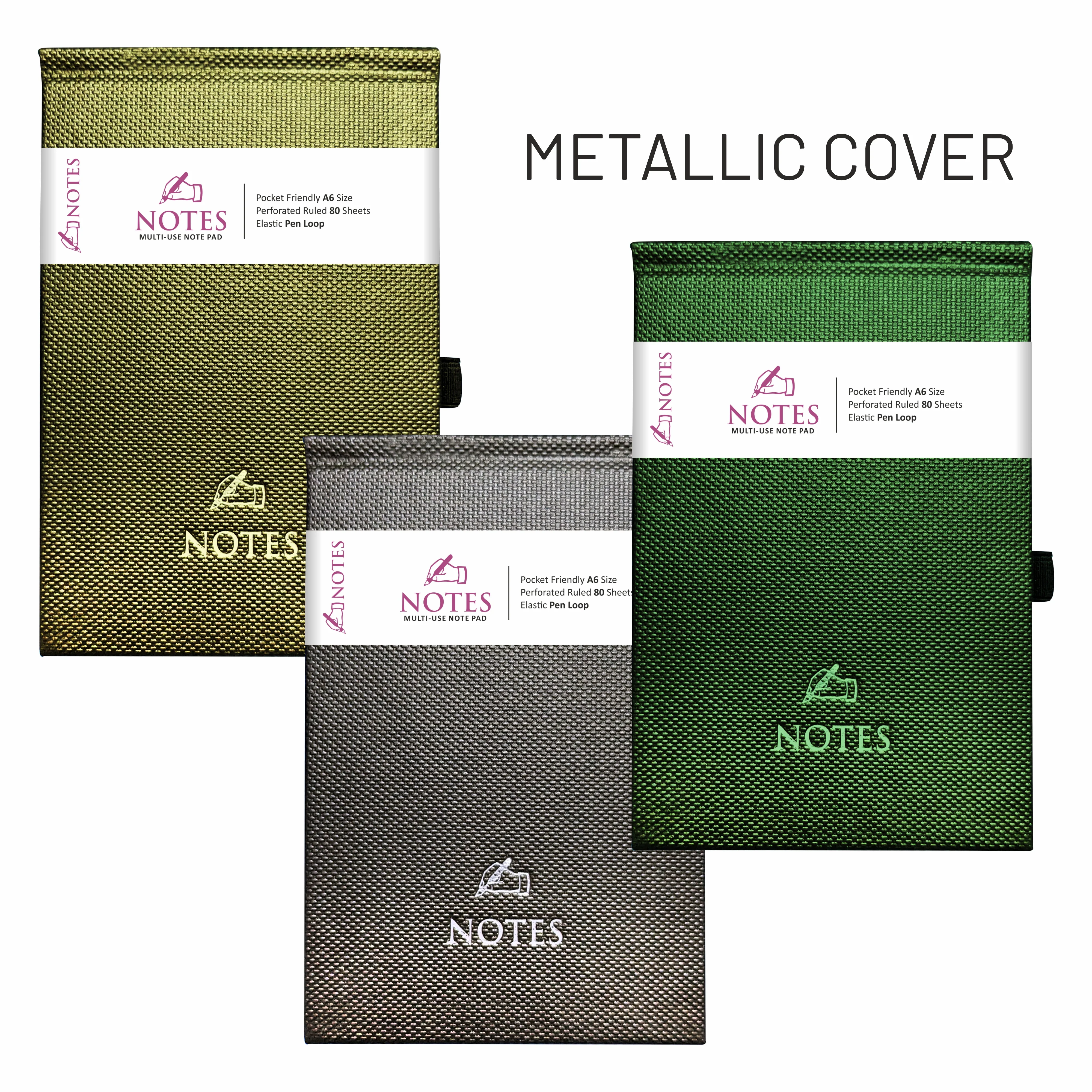 Anupam Note Pad-A6- Hardbound-Pocket Friendly Notebook with Bookmark and Elastic Pen Loop -160 Pages - 80gsm Natural Shade Paper - Image 9