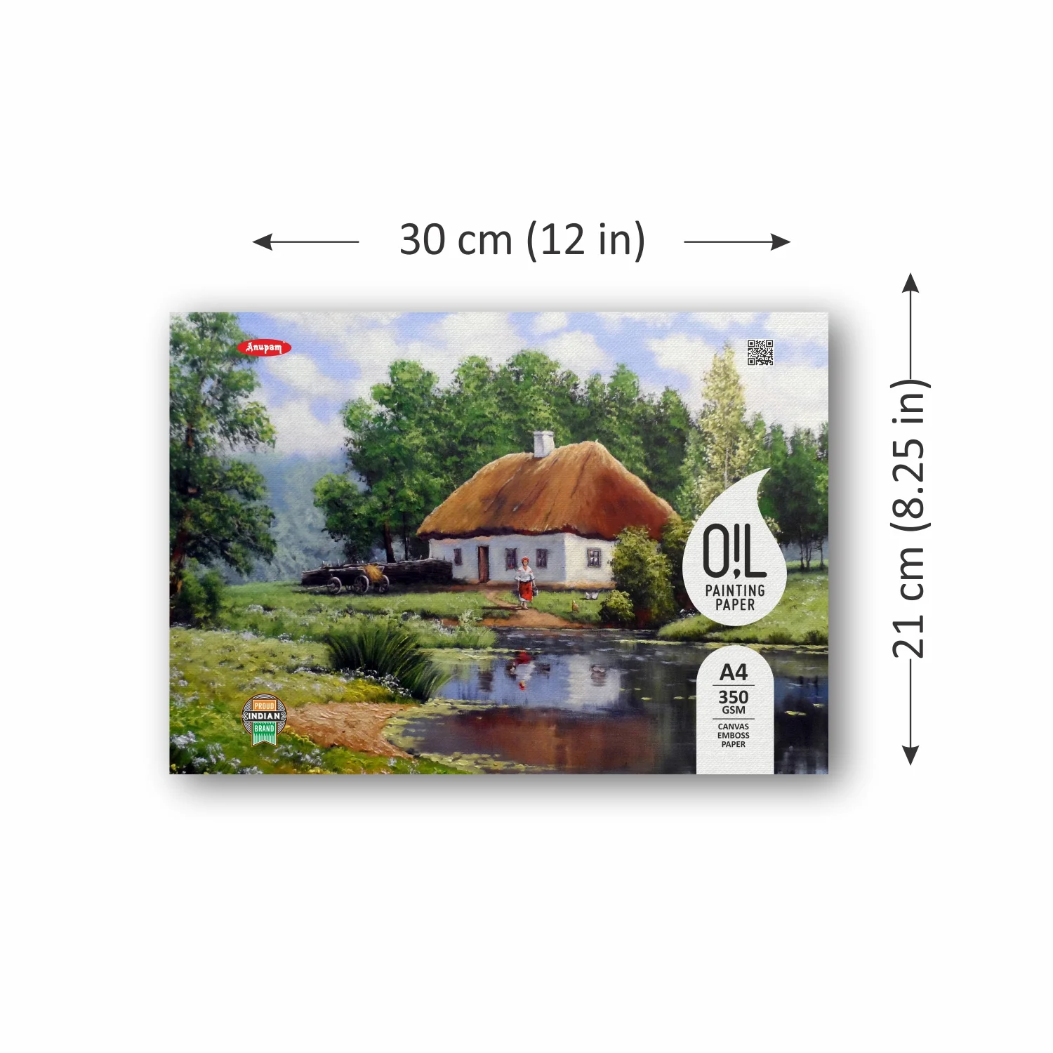 Anupam Oil Painting Paper Pad-Canvas Textured-Acid Free-Elemental Chlorine Free Paper-350 GSM(10 Sheets) - Image 3