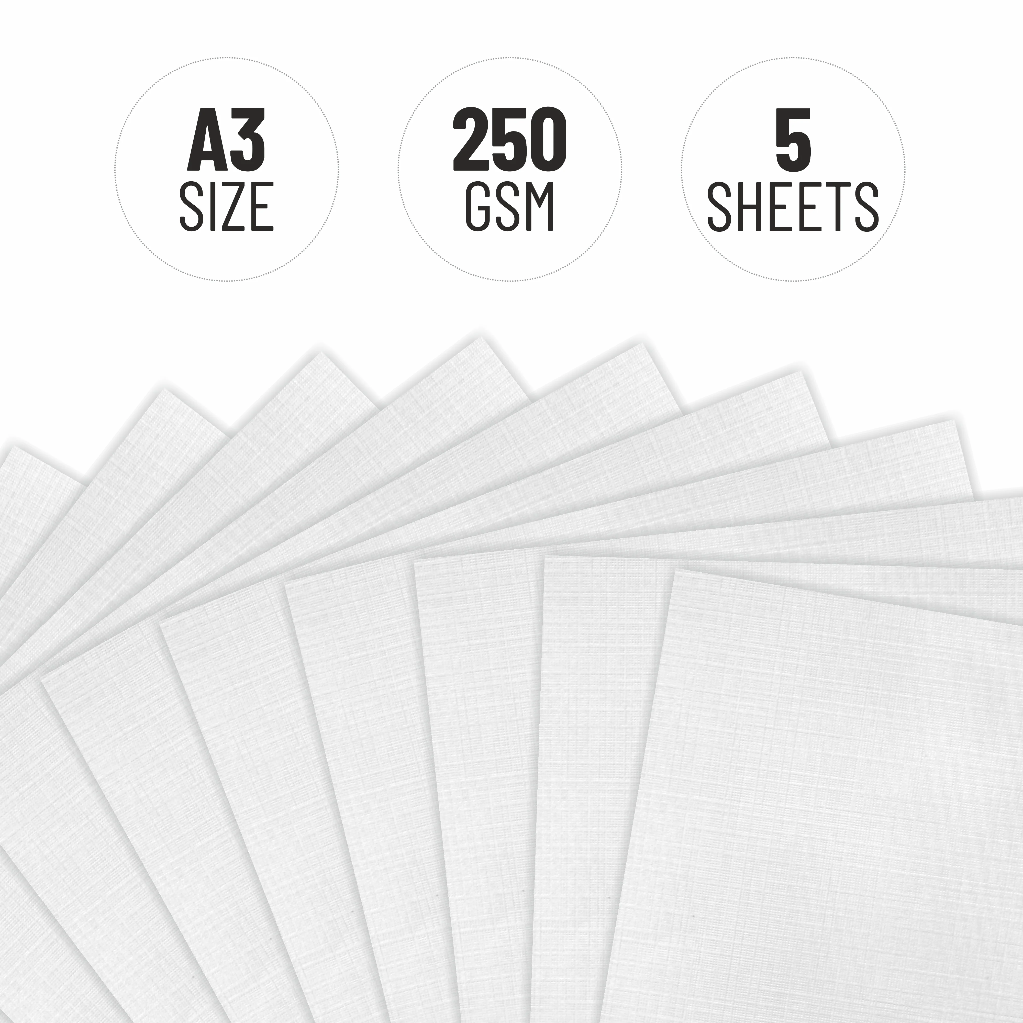Anupam Oil Paper-Acid Free-Linen Emboss Paper-Loose Sheet - 250GSM - Image 3