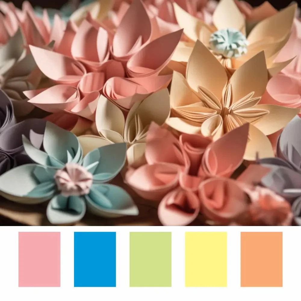 Anupam Colour Paper Pastel Shades 5 colour - 160 GSM Pack - Image 6