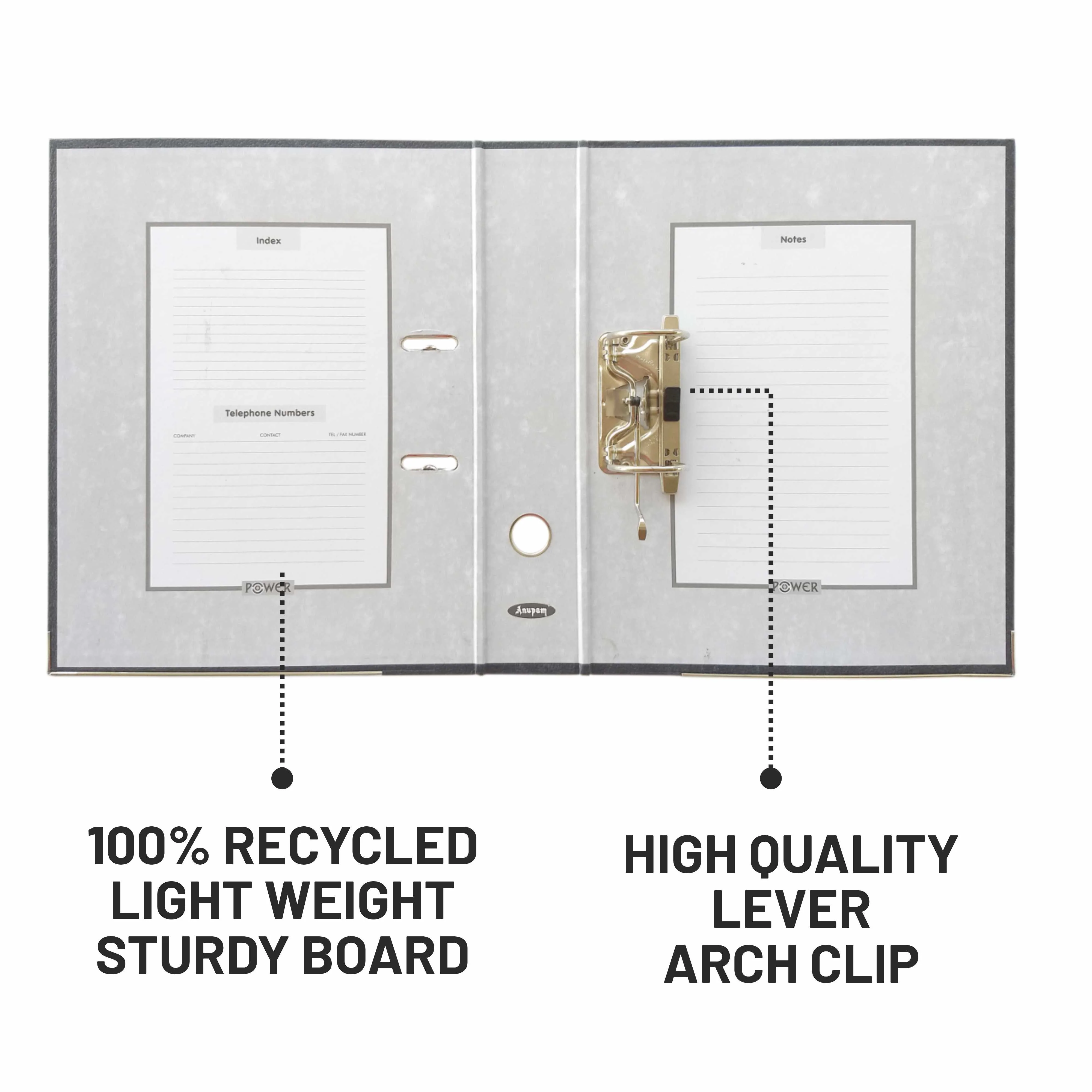 Anupam Power Lever File Full Box File Stone Texture Cover size N5 (Pack of 4) - Image 8