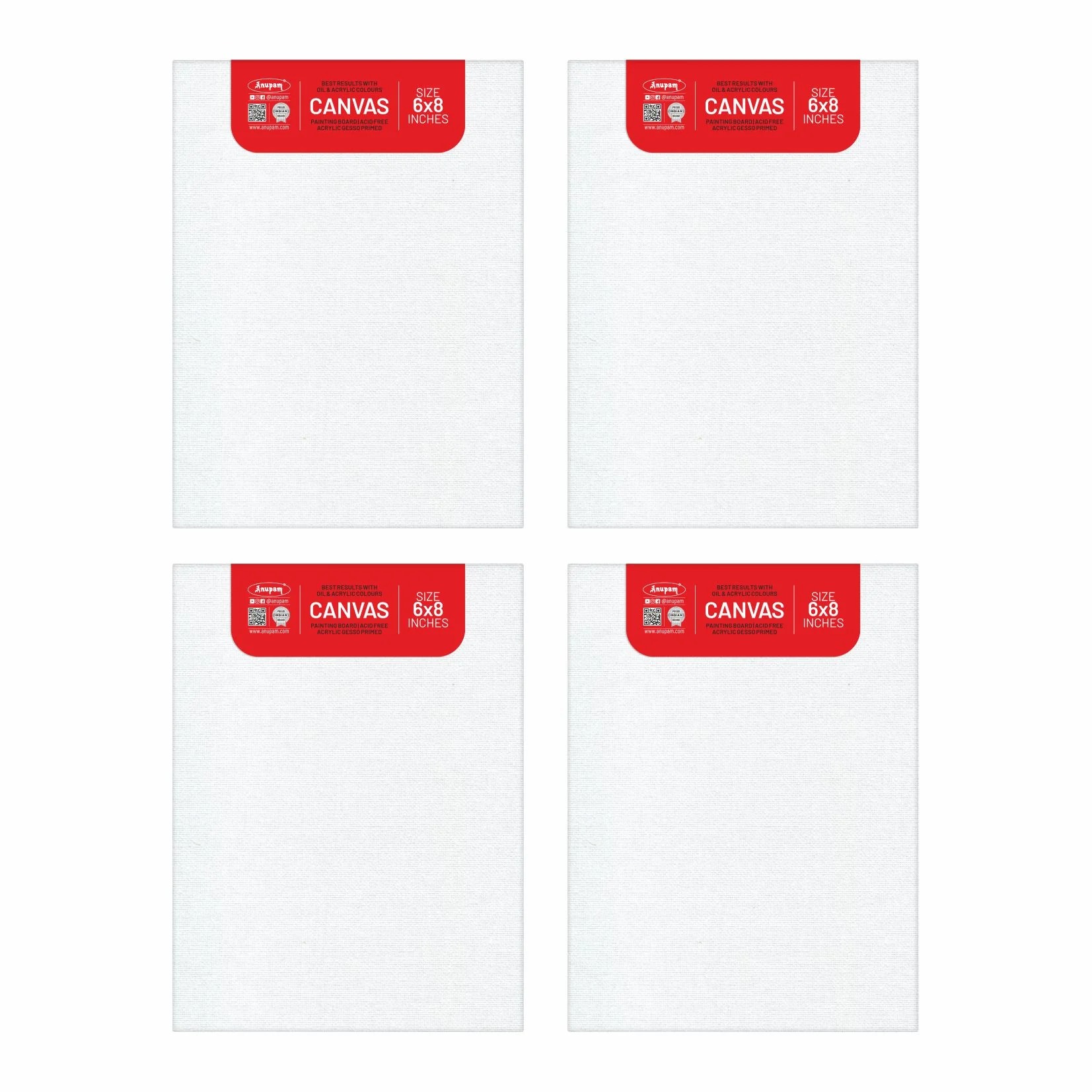 Anupam Primed Canvas Board for Painting, Canvas Boards Painting Canvas Panels for Oil, Acrylic Paint Gouache and Tempera for Beginners & Artists - Image 10
