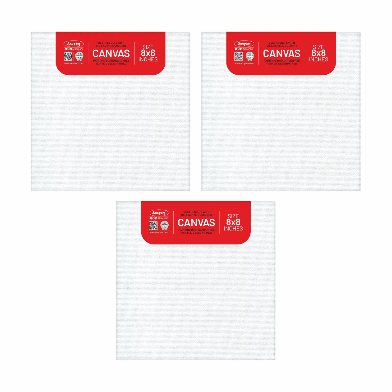 Anupam Primed Canvas Board for Painting, Canvas Boards Painting Canvas Panels for Oil, Acrylic Paint Gouache and Tempera for Beginners & Artists - Image 11