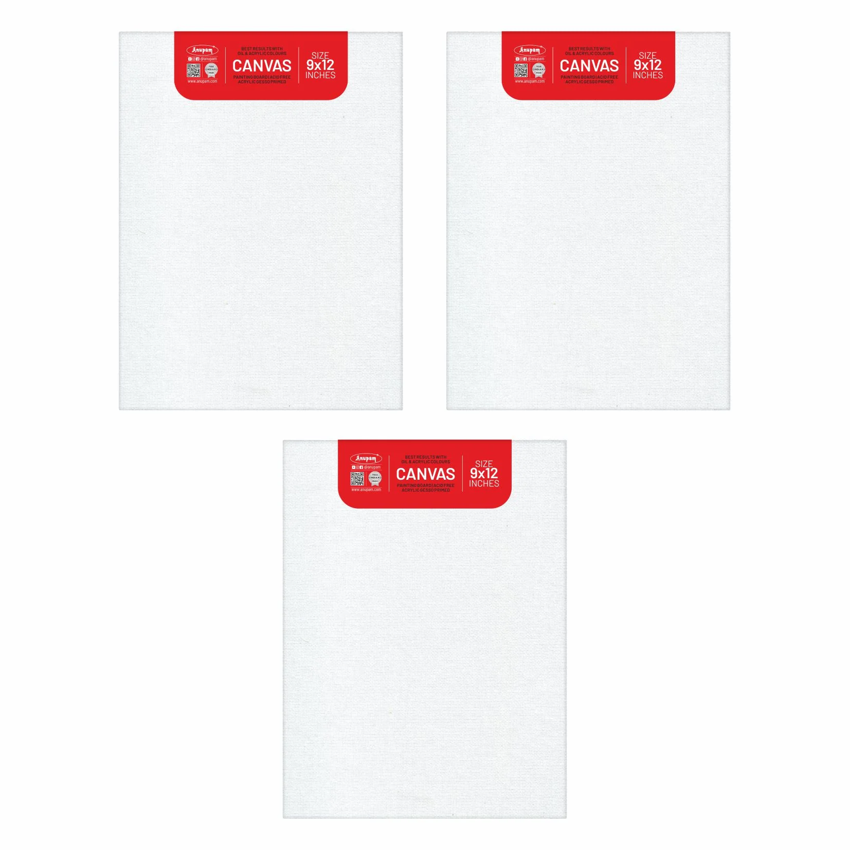 Anupam Primed Canvas Board for Painting, Canvas Boards Painting Canvas Panels for Oil, Acrylic Paint Gouache and Tempera for Beginners & Artists - Image 13