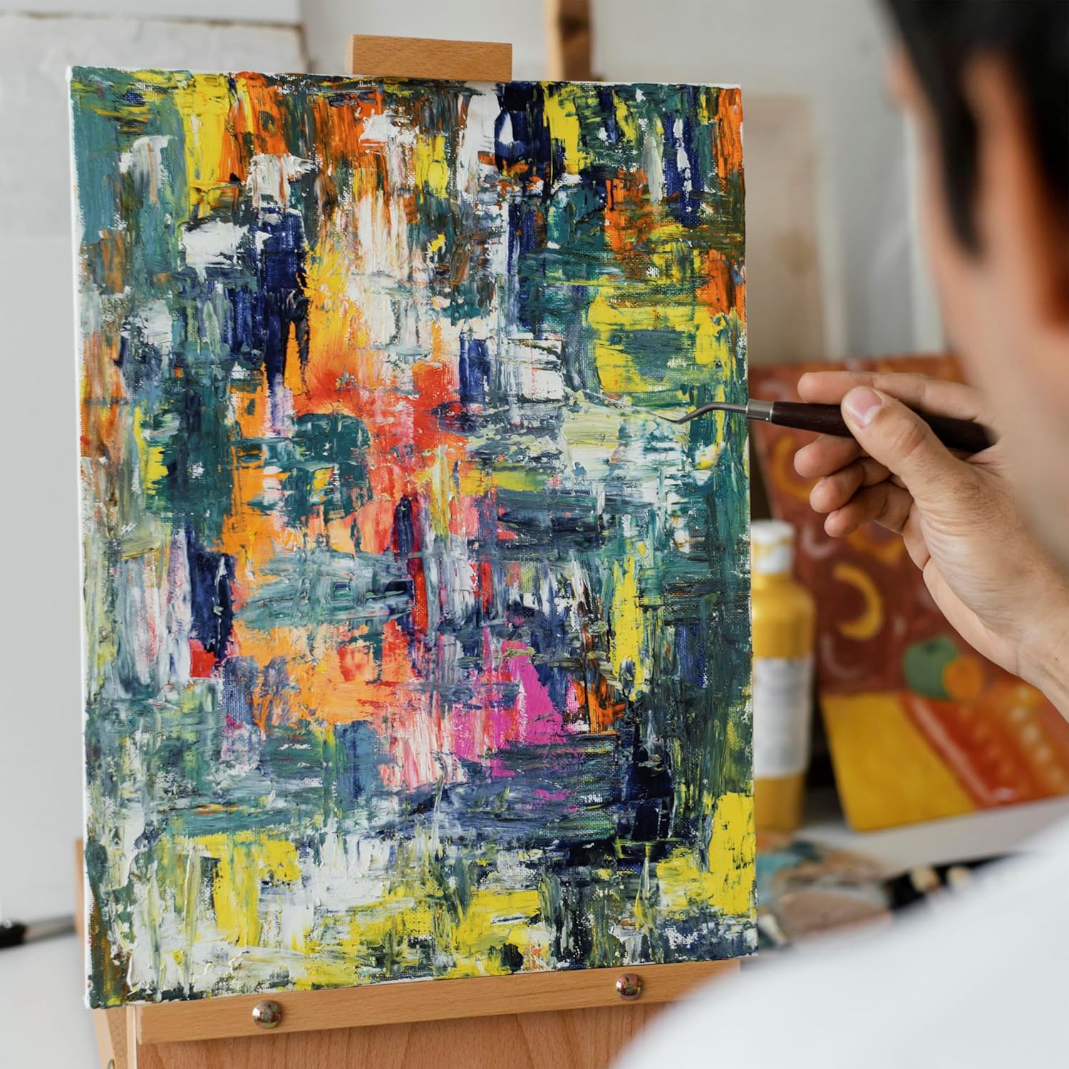 Anupam Primed Canvas Board for Painting, Canvas Boards Painting Canvas Panels for Oil, Acrylic Paint Gouache and Tempera for Beginners & Artists - Image 20