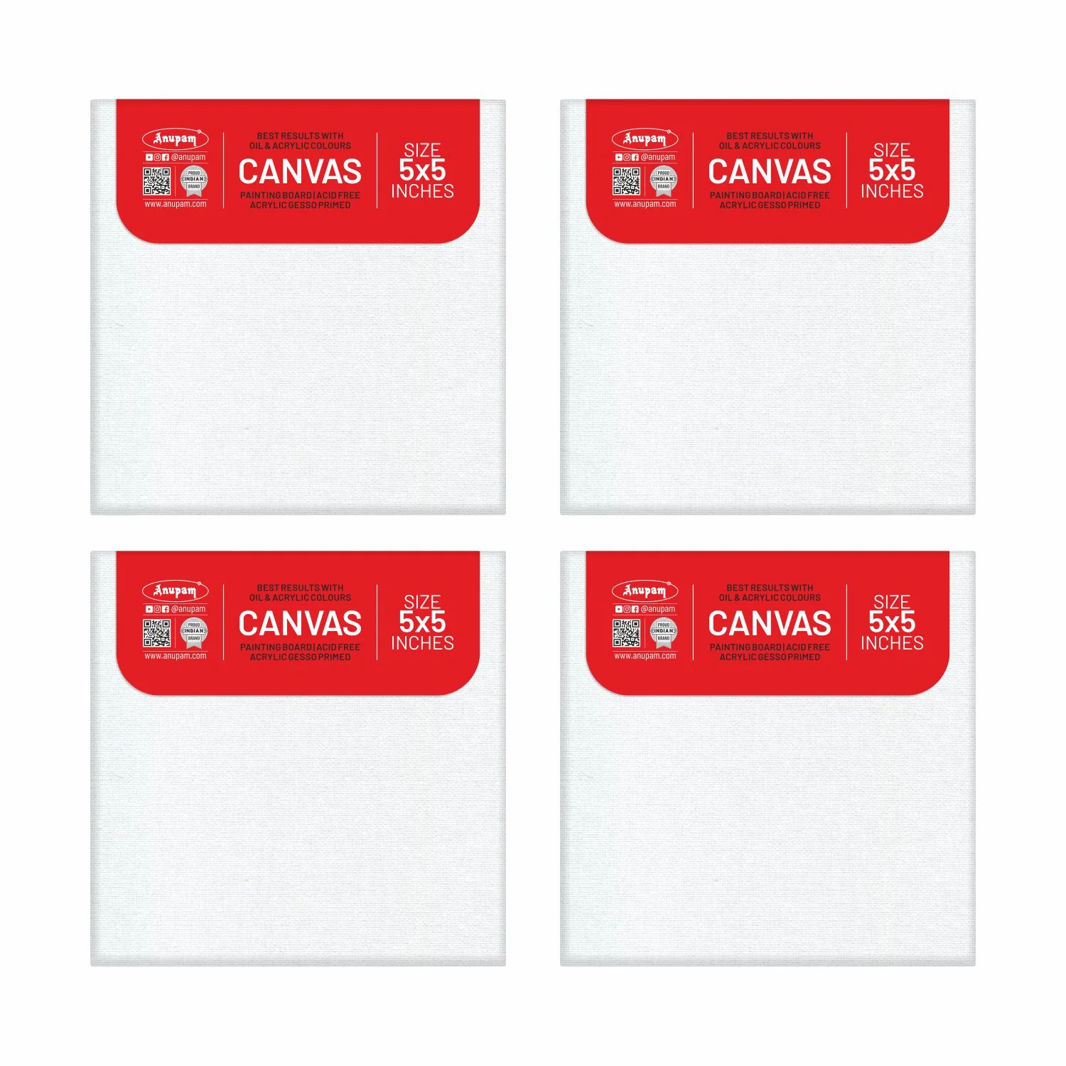 Anupam Primed Canvas Board for Painting, Canvas Boards Painting Canvas Panels for Oil, Acrylic Paint Gouache and Tempera for Beginners & Artists - Image 8