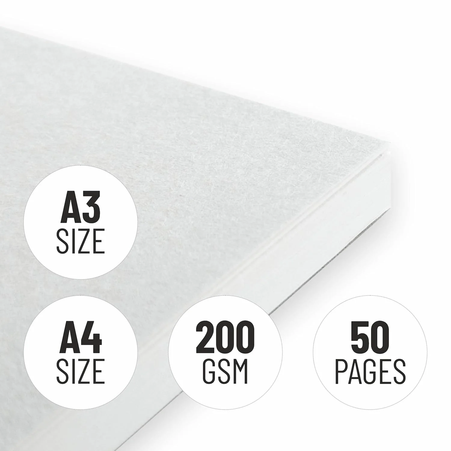 Anupam Pro Sketcher Drawing Book with Butter Paper Pages Size Spiral-Bound Sketchpad 200 GSM for Artists, Kids & Professionals (25 Sheets, 50 Pages) - Image 3