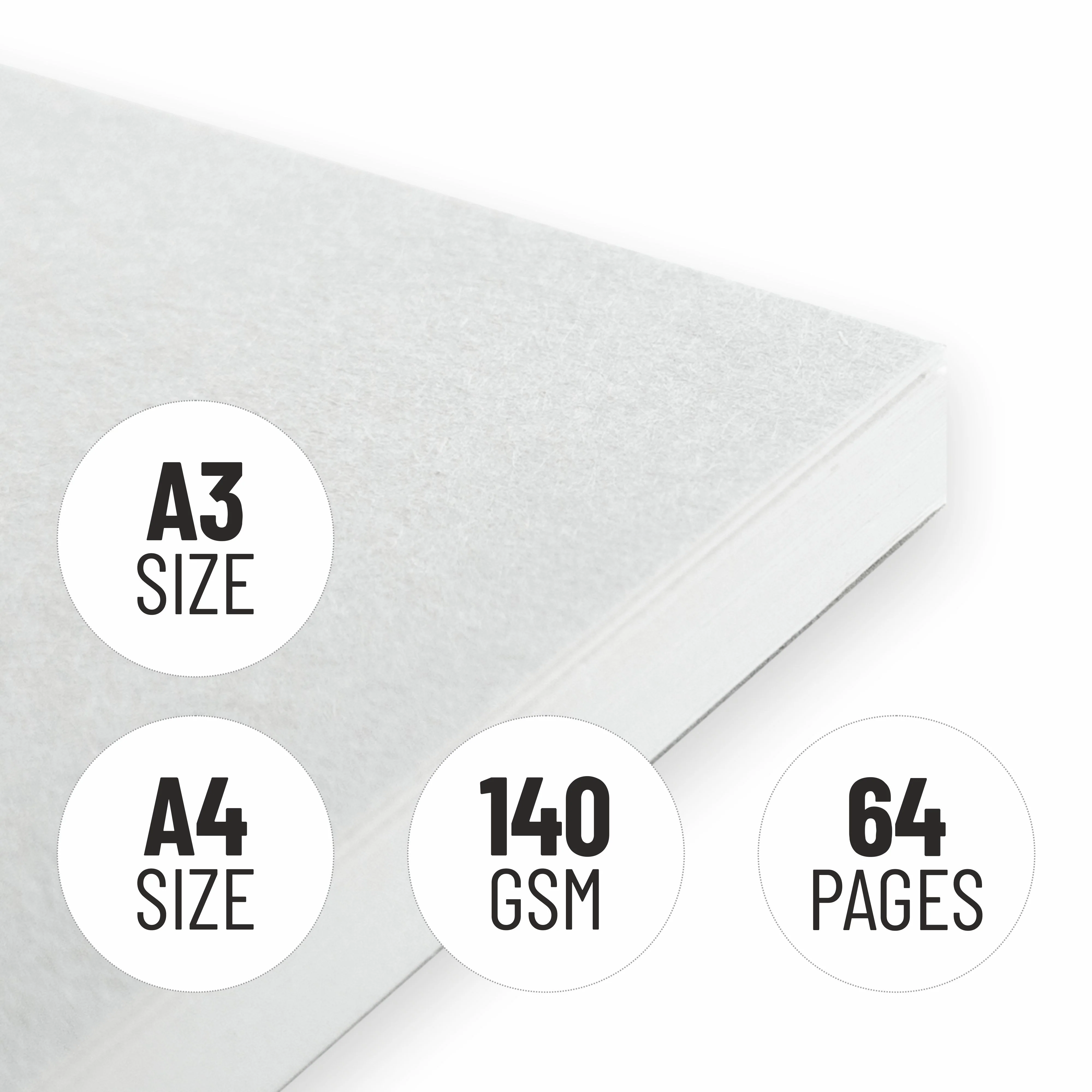 Anupam Pro Sketcher Drawing Book with Butter Paper Pages Spiral-Bound Sketchpad 140 GSM for Artists, Kids & Professionals (32 Sheets, 64 Pages) - Image 14