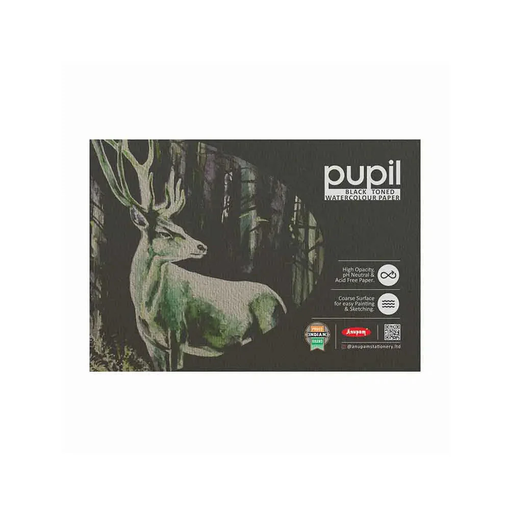 Anupam Pupil Black Toned Watercolour-Paper-Glued Pad-250 GSM - Image 3