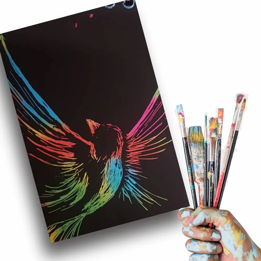 Anupam Pupil Black Toned Watercolour Paper - Wireo Book - 250 GSM - 12 Sheets - Image 7