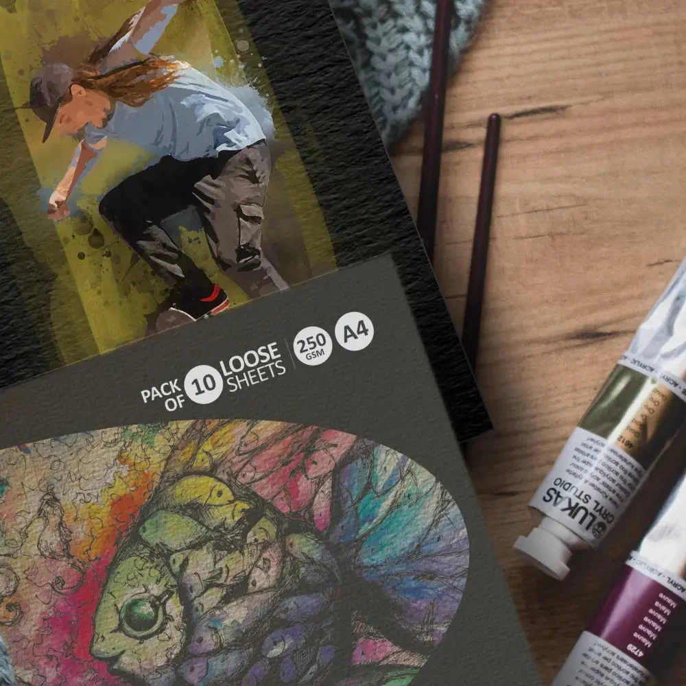 Anupam Pupil Watercolour Black Toned Loose Sheets - 250 GSM - Image 10