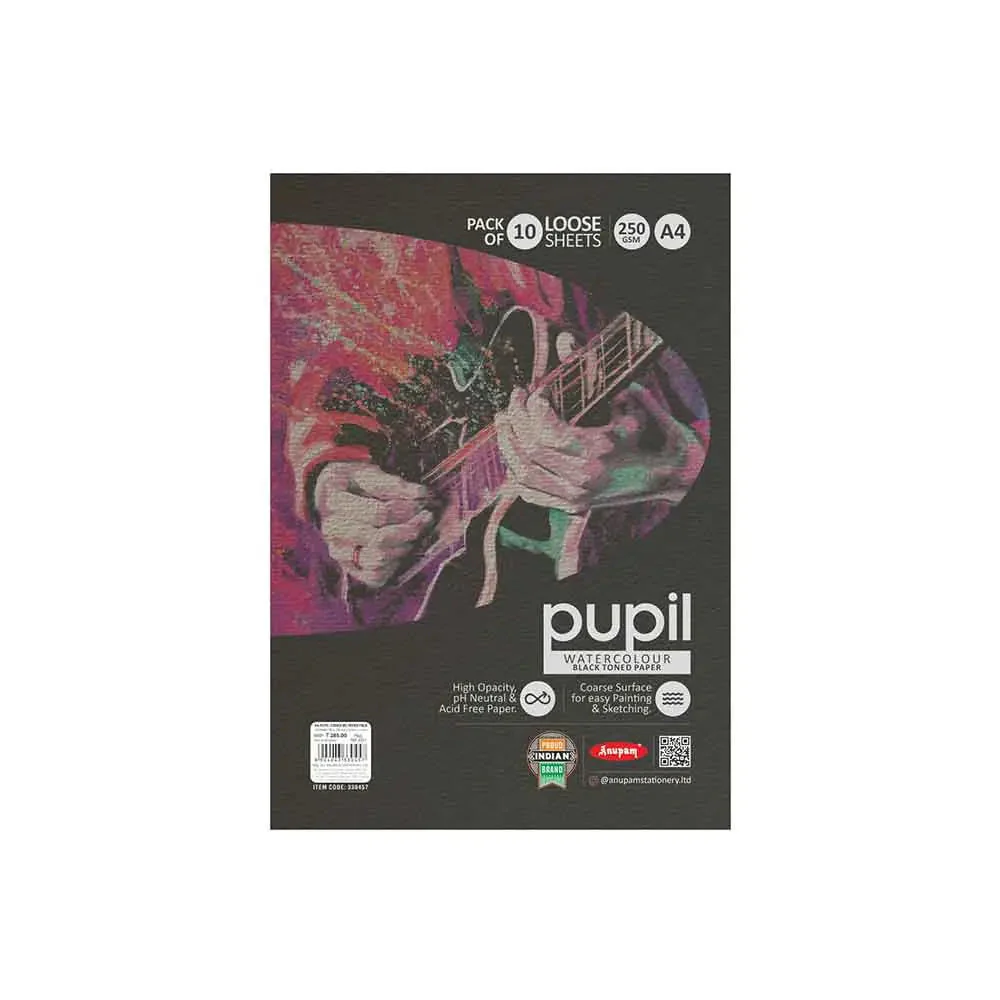 Anupam Pupil Watercolour Black Toned Loose Sheets - 250 GSM - Image 3