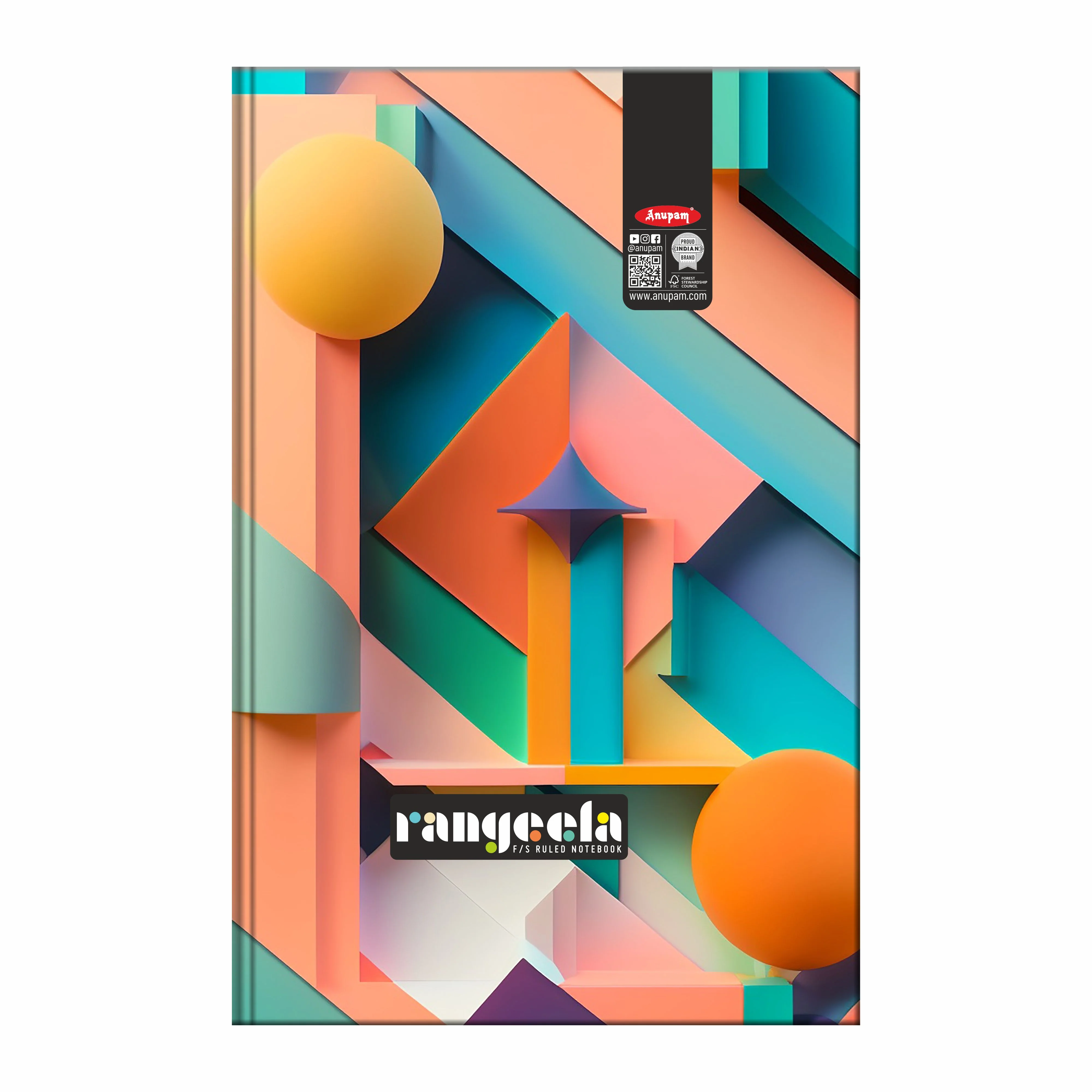 Anupam Rangeela Notebook-Hard cover Long Book-Single Line - 80 GSM Paper For Students-Shops-Office - Image 5