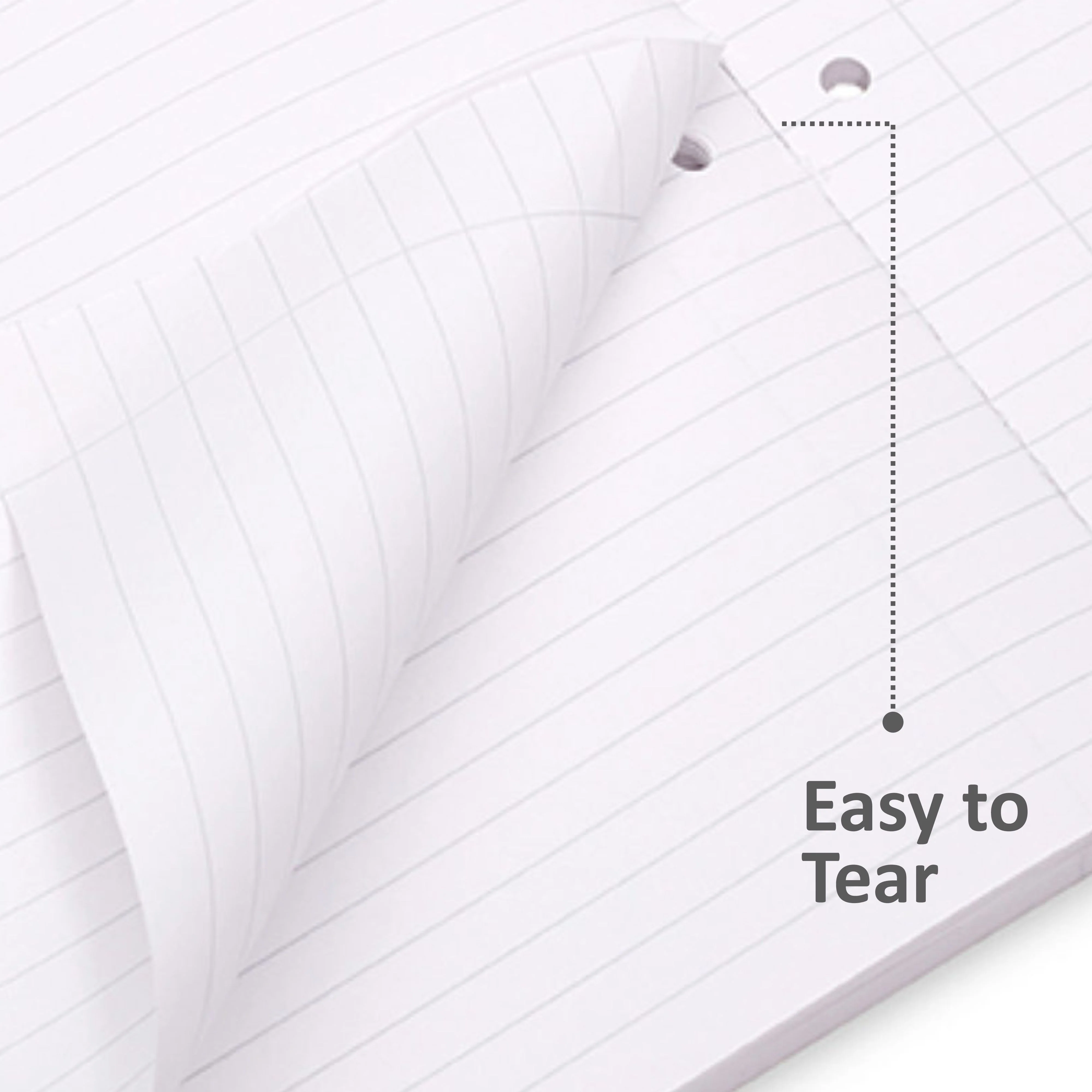 Anupam Refill Writing Notepad A4 Lined Paper-Wide Ruled-80 Sheets-Notepad, One Side Glue Bound-2 Hole Punched Notebook - Image 6