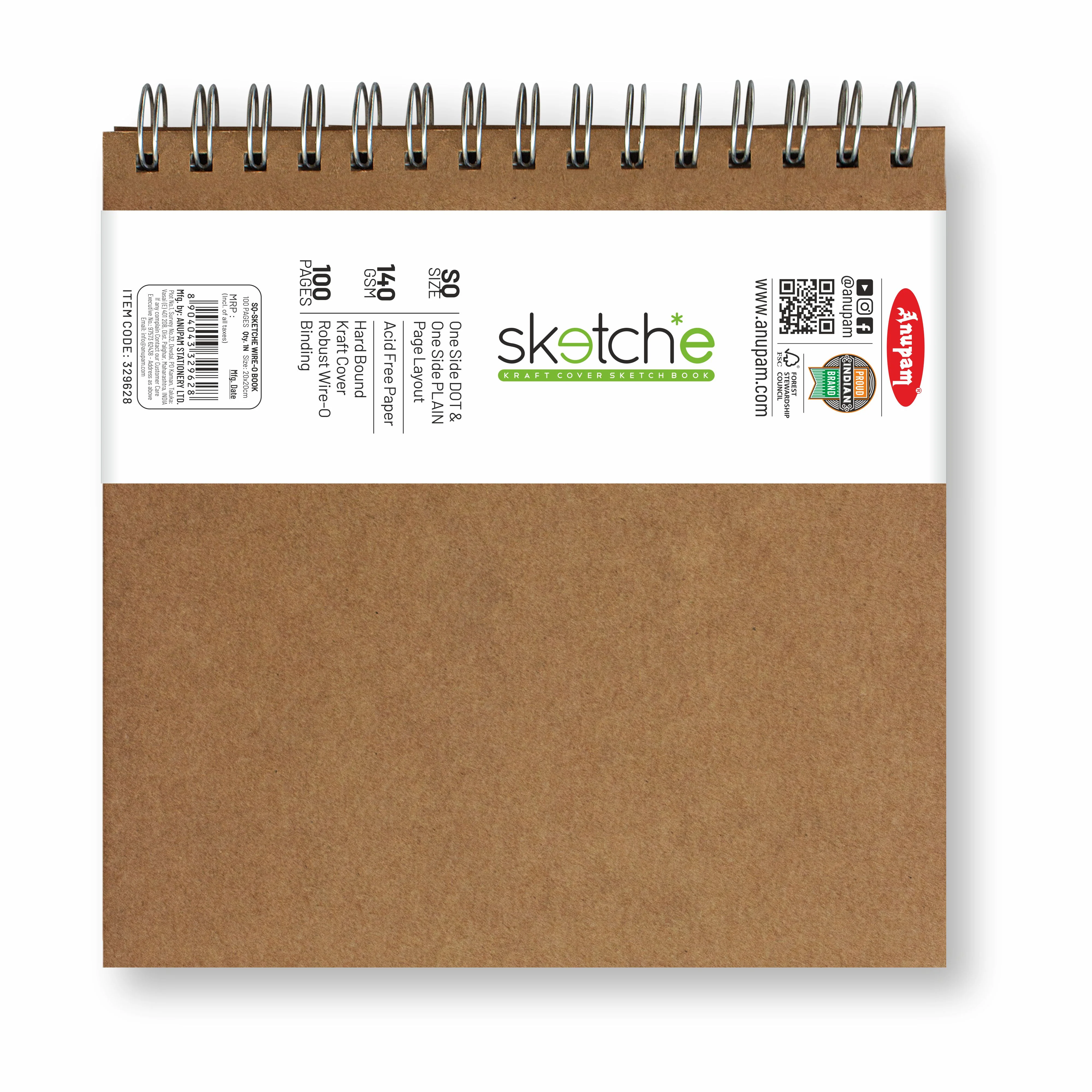 Anupam Sketch-E WireO Sketch Book-Cartridge Paper-140GSM - Image 22