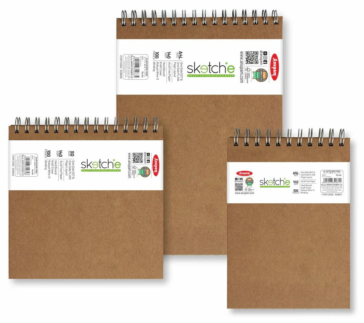 Anupam Sketch-E WireO Sketch Book-Cartridge Paper-140GSM - Image 30