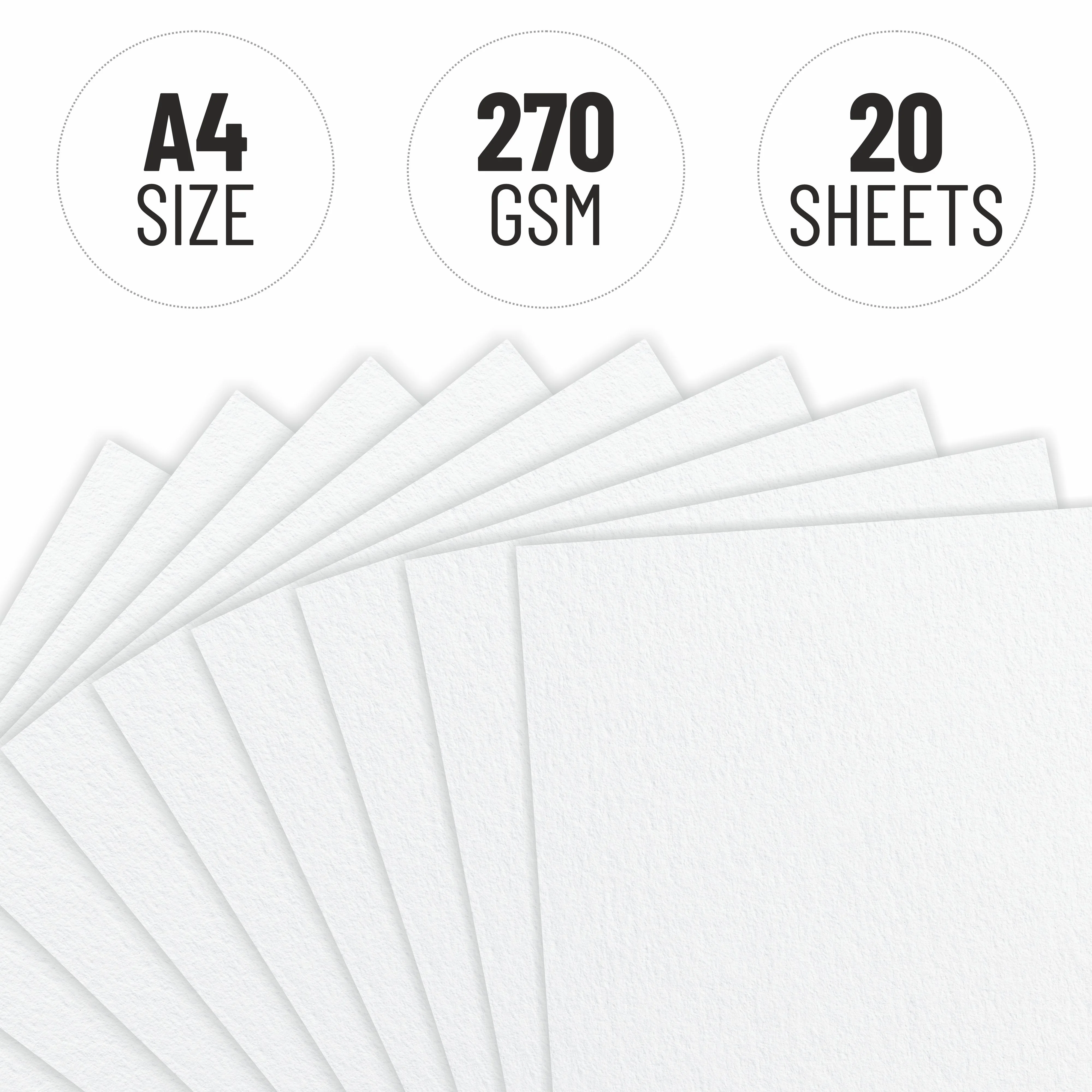 Anupam Sketch-O Pro Cartridge Drawing Paper Loose Sheets – 270 GSM - Image 3