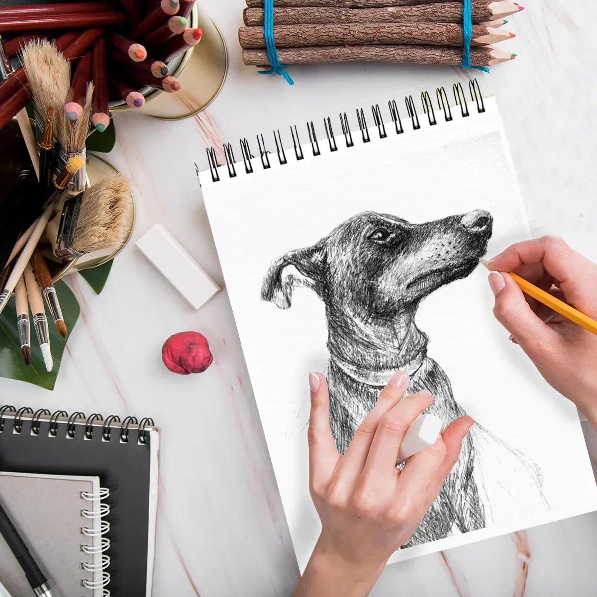 Anupam Sketch-O Sketching and Drawing Sketchbook-Soft Bound-Cartridge Paper-140GSM-Wireo Book - Image 19