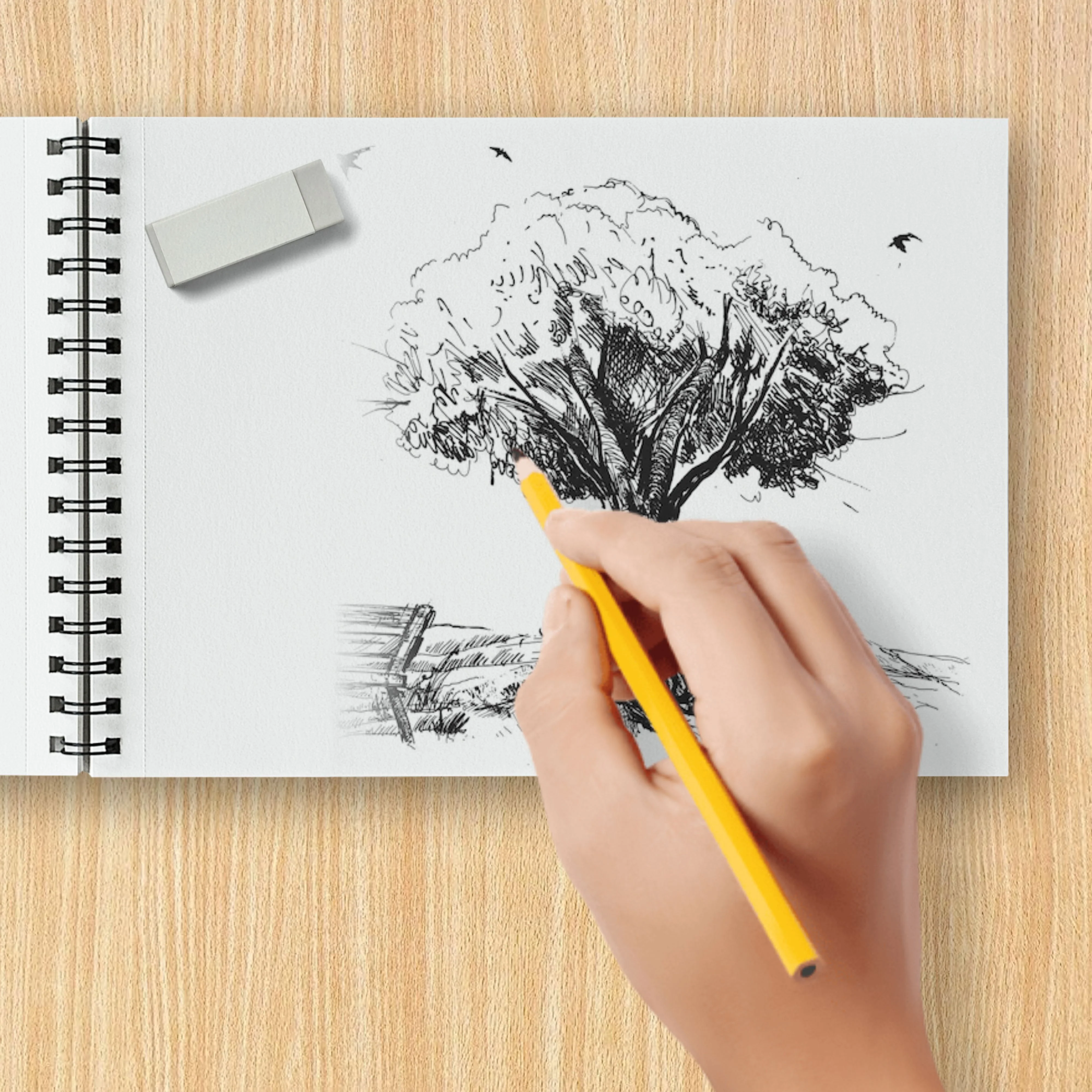 Anupam Sketch-O Sketching and Drawing Sketchbook-Soft Bound-Cartridge Paper-140GSM-Wireo Book - Image 30
