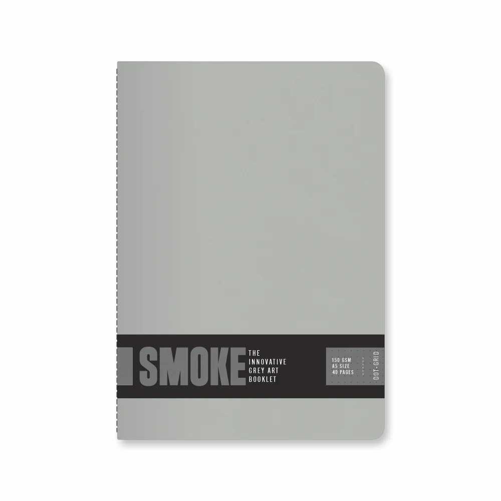 Anupam Smoke Booklet Dot Grid-Grey Toned Paper-Sketchbook-Soft Cover Book-150 GSM - Image 2