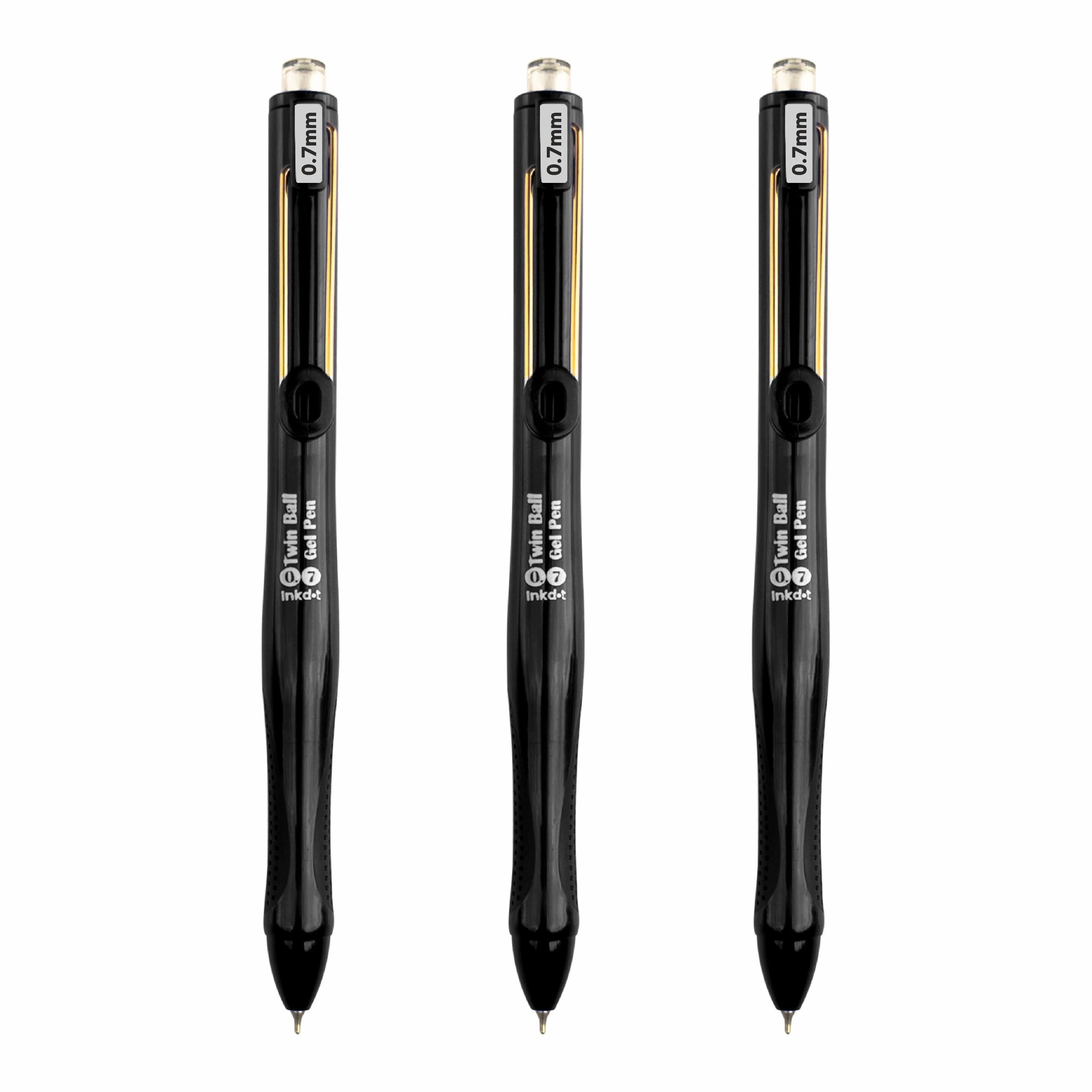 Anupam Snapy Blue Gel Pens, Waterproof Quick Dry Blue Ink, 0.7mm Fine Point Retractable Smooth Writing Pens - Image 12