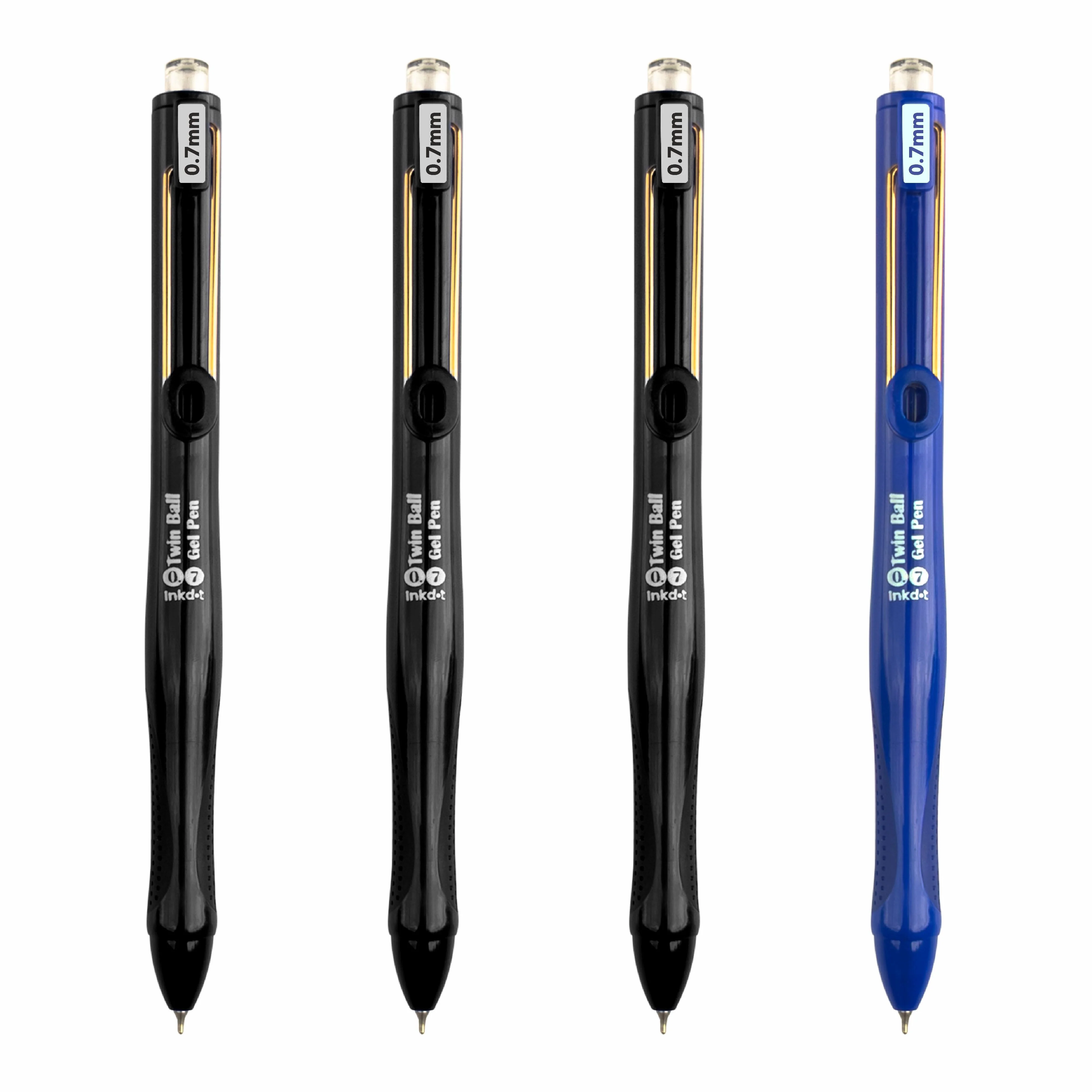 Anupam Snapy Blue Gel Pens, Waterproof Quick Dry Blue Ink, 0.7mm Fine Point Retractable Smooth Writing Pens - Image 17