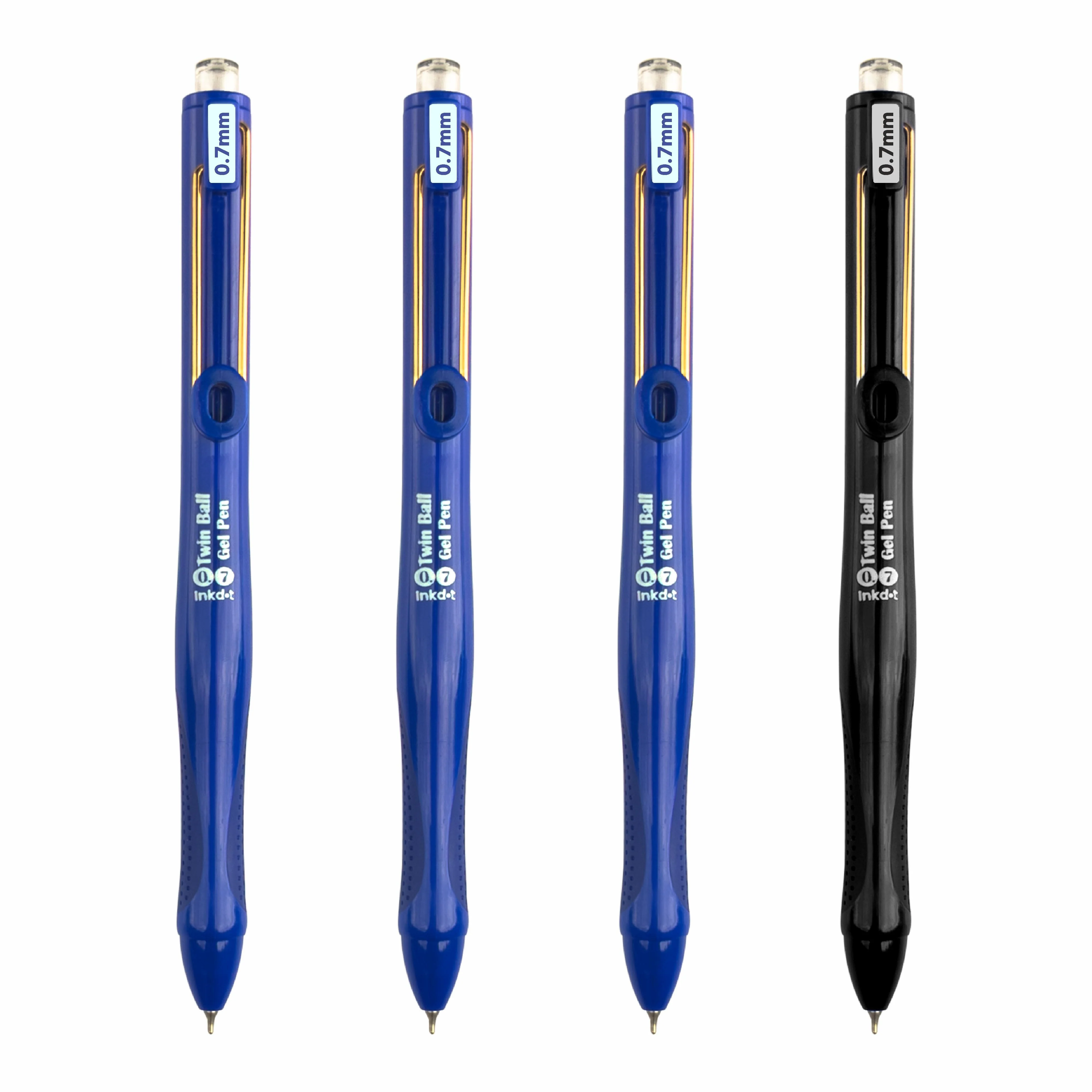 Anupam Snapy Blue Gel Pens, Waterproof Quick Dry Blue Ink, 0.7mm Fine Point Retractable Smooth Writing Pens - Image 19
