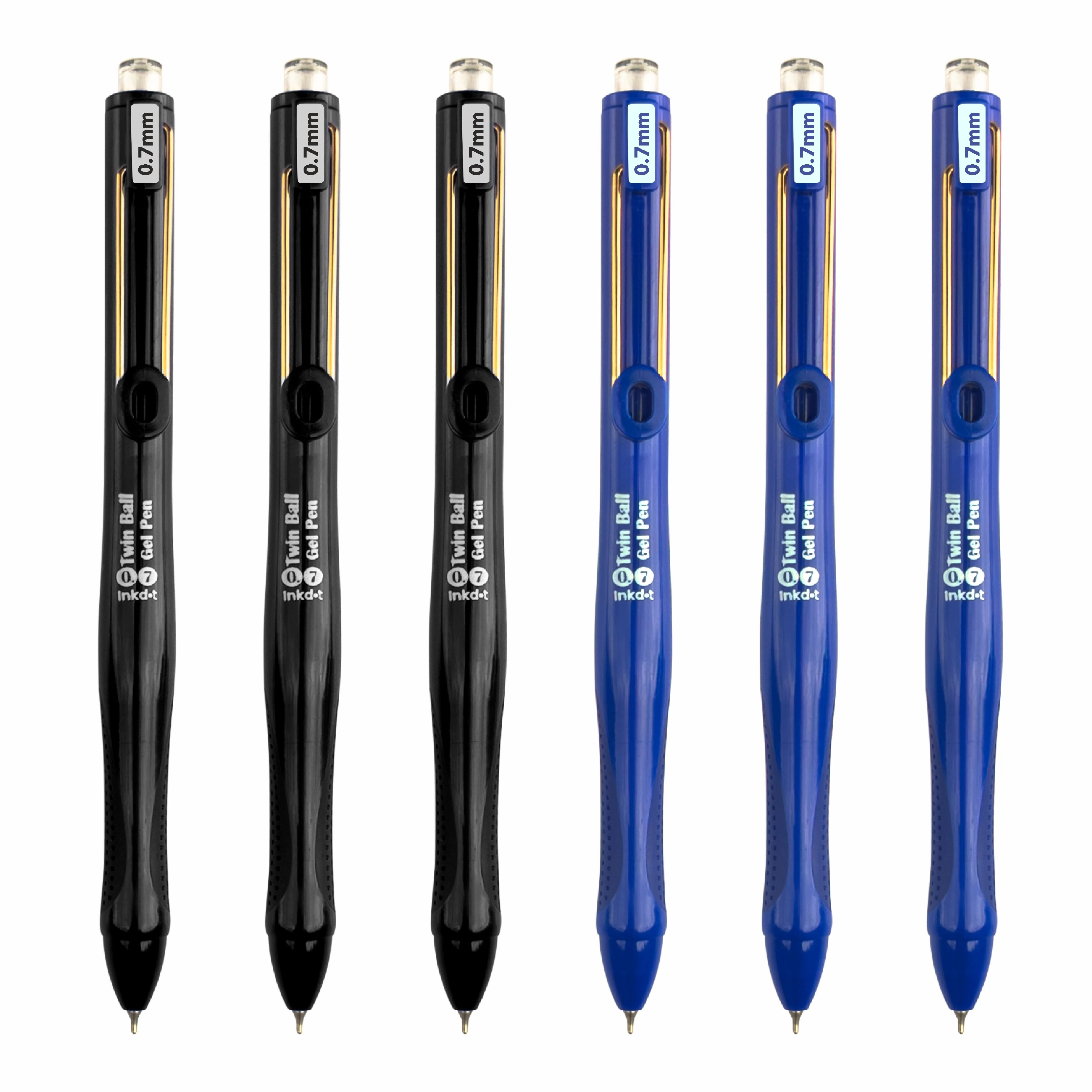 Anupam Snapy Blue Gel Pens, Waterproof Quick Dry Blue Ink, 0.7mm Fine Point Retractable Smooth Writing Pens - Image 20