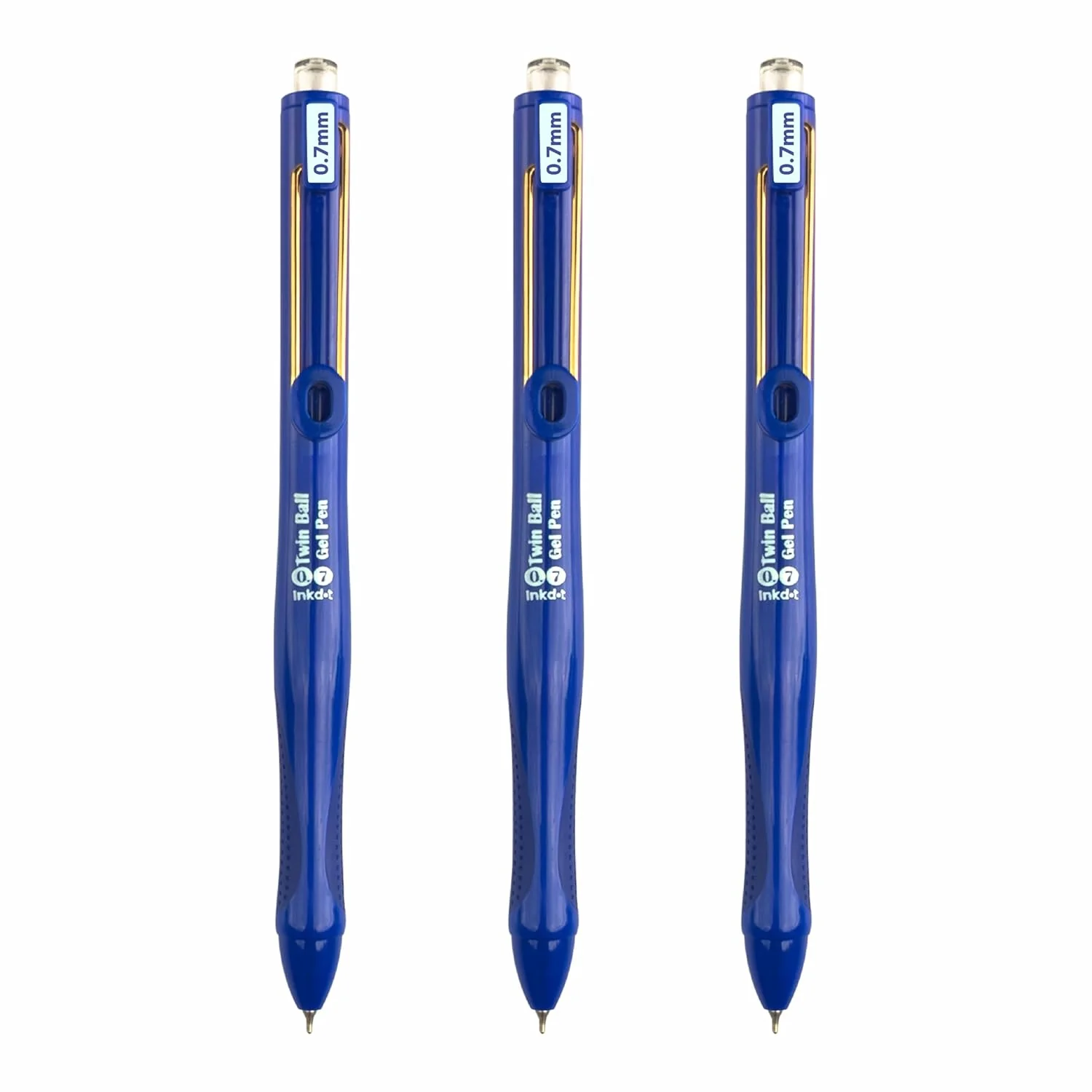 Anupam Snapy Blue Gel Pens, Waterproof Quick Dry Blue Ink, 0.7mm Fine Point Retractable Smooth Writing Pens - Image 6