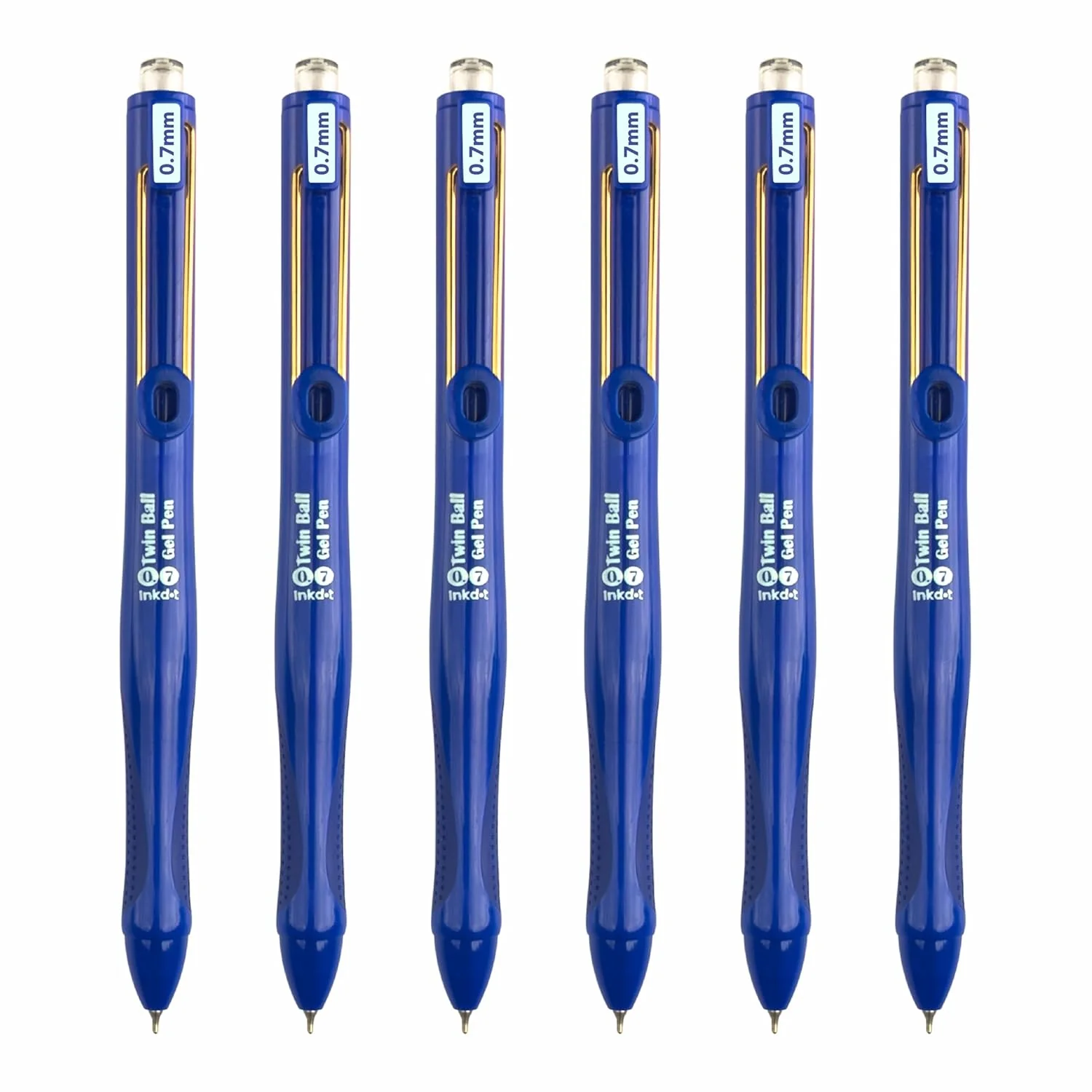 Anupam Snapy Blue Gel Pens, Waterproof Quick Dry Blue Ink, 0.7mm Fine Point Retractable Smooth Writing Pens - Image 8