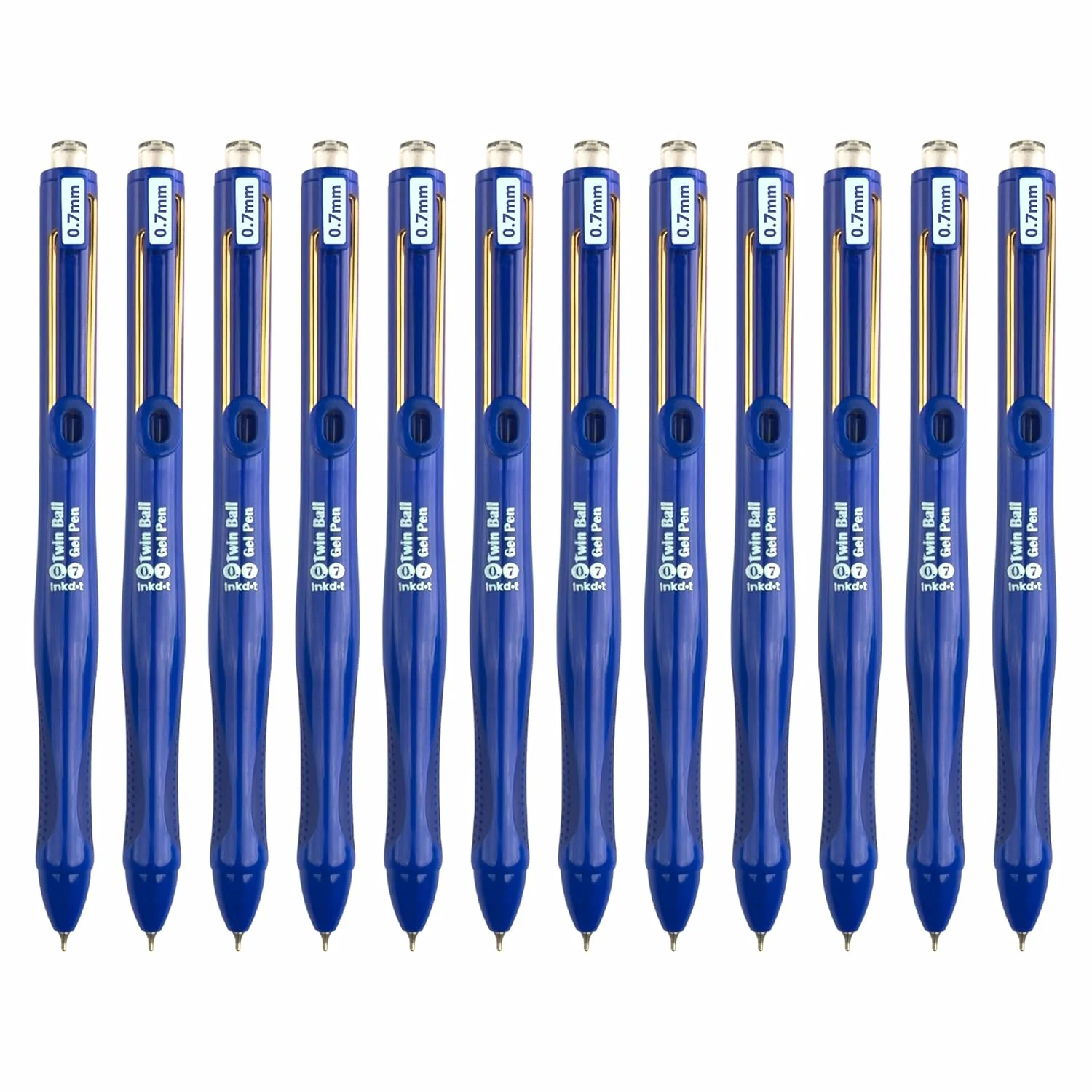 Anupam Snapy Blue Gel Pens, Waterproof Quick Dry Blue Ink, 0.7mm Fine Point Retractable Smooth Writing Pens - Image 9