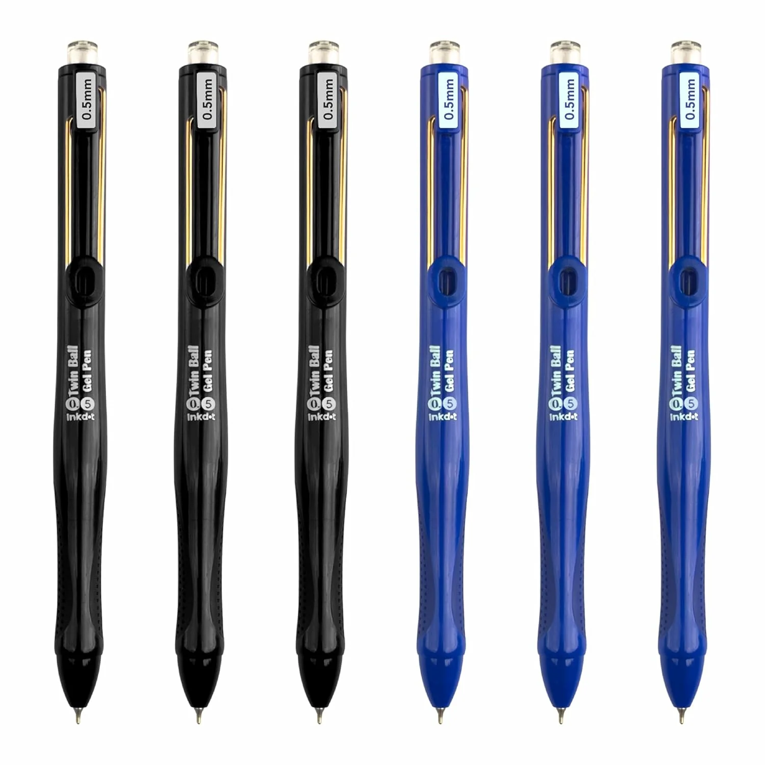 Anupam Snapy Blue Gel Pens, Waterproof Quick Dry BlueInk, 0.5mm Fine Point Retractable Smooth Writing Pens for Journaling, Writing Gel Pen - Image 15