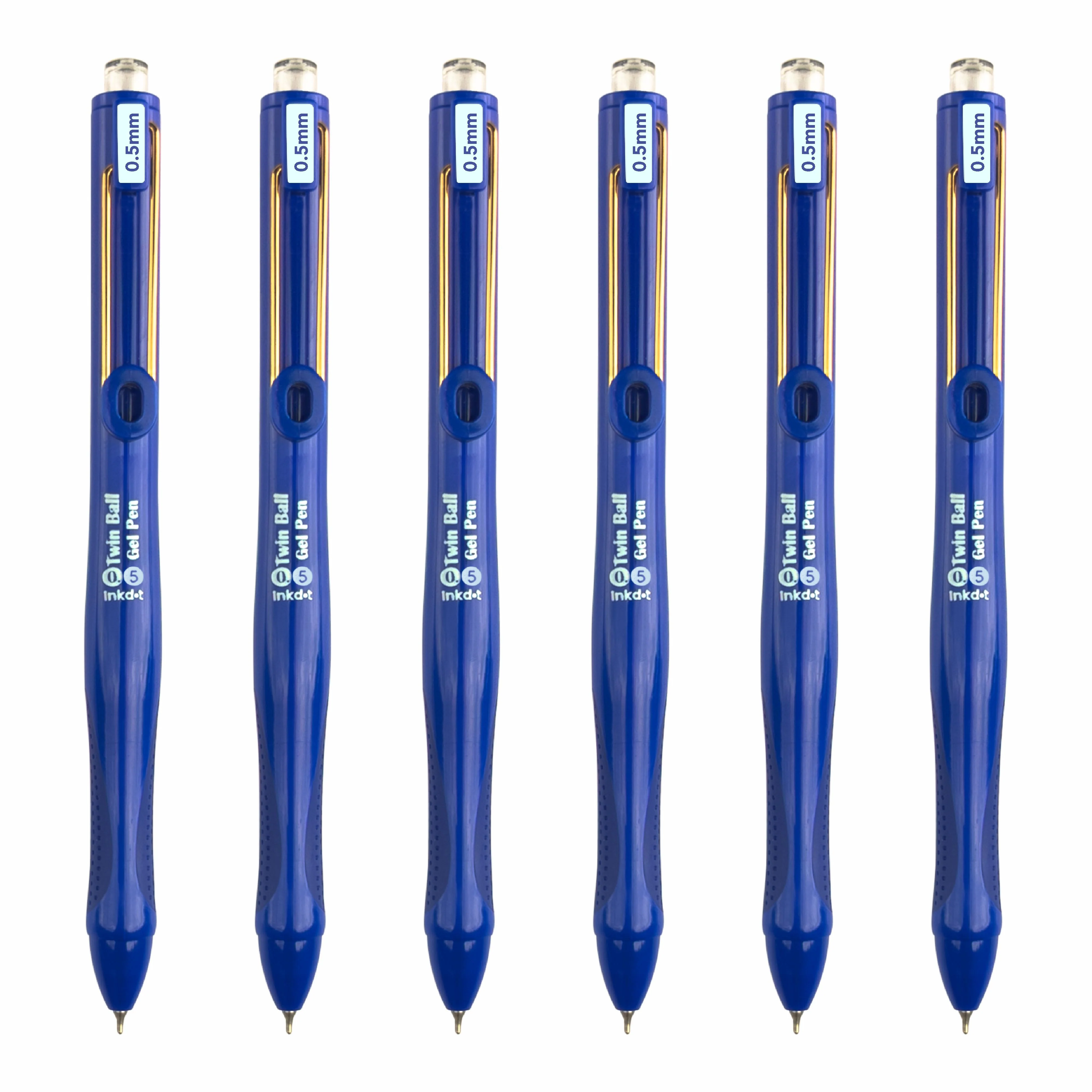 Anupam Snapy Blue Gel Pens, Waterproof Quick Dry BlueInk, 0.5mm Fine Point Retractable Smooth Writing Pens for Journaling, Writing Gel Pen - Image 19