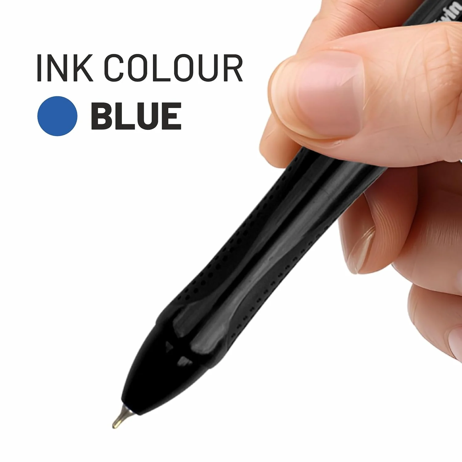 Anupam Snapy Blue Gel Pens, Waterproof Quick Dry BlueInk, 0.5mm Fine Point Retractable Smooth Writing Pens for Journaling, Writing Gel Pen - Image 4