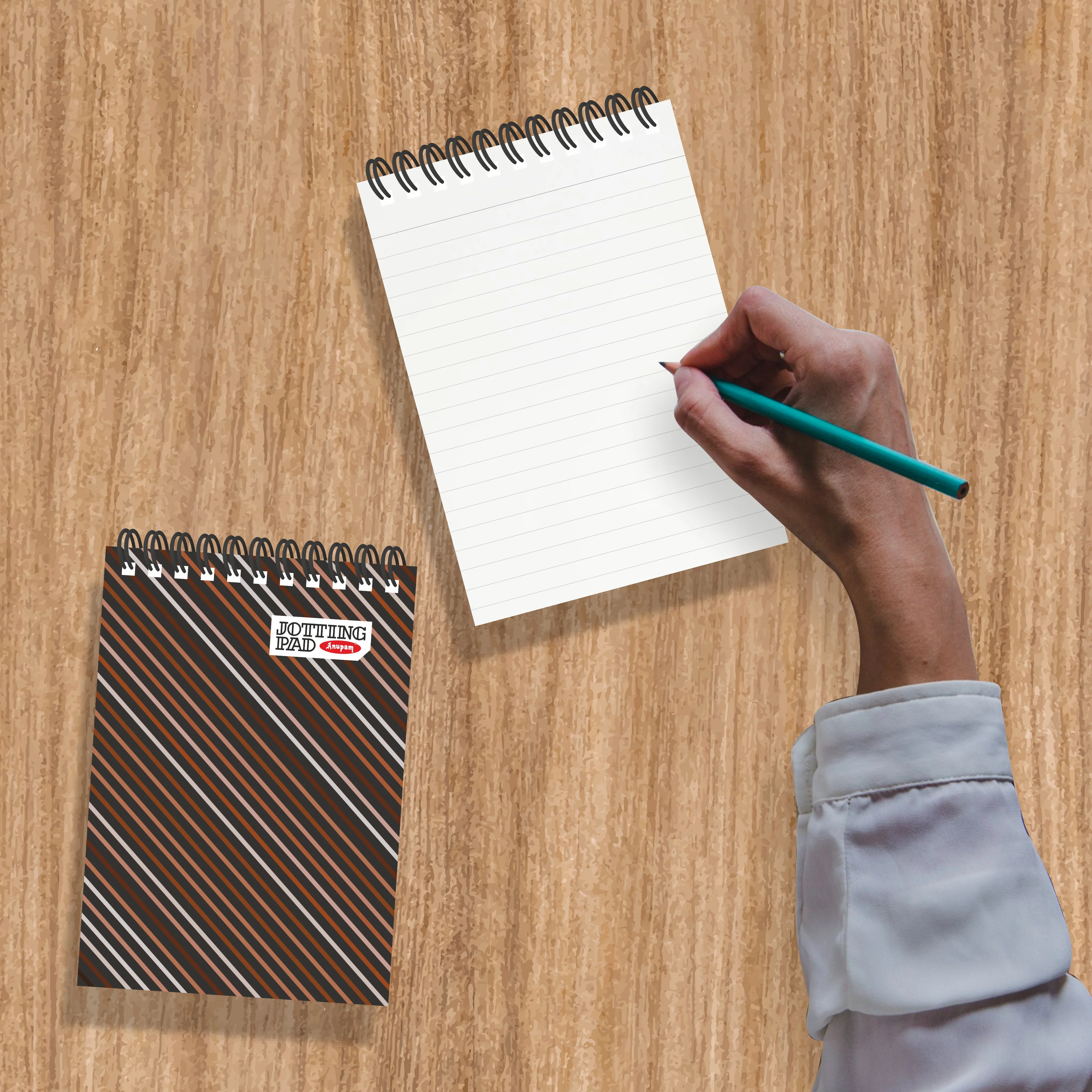 Anupam Spiral Jotting Pads-Lined College Ruled Paper Assorted Covers-Spiral Notebook-Memo Pads-100 pages  (Pack) - Image 12
