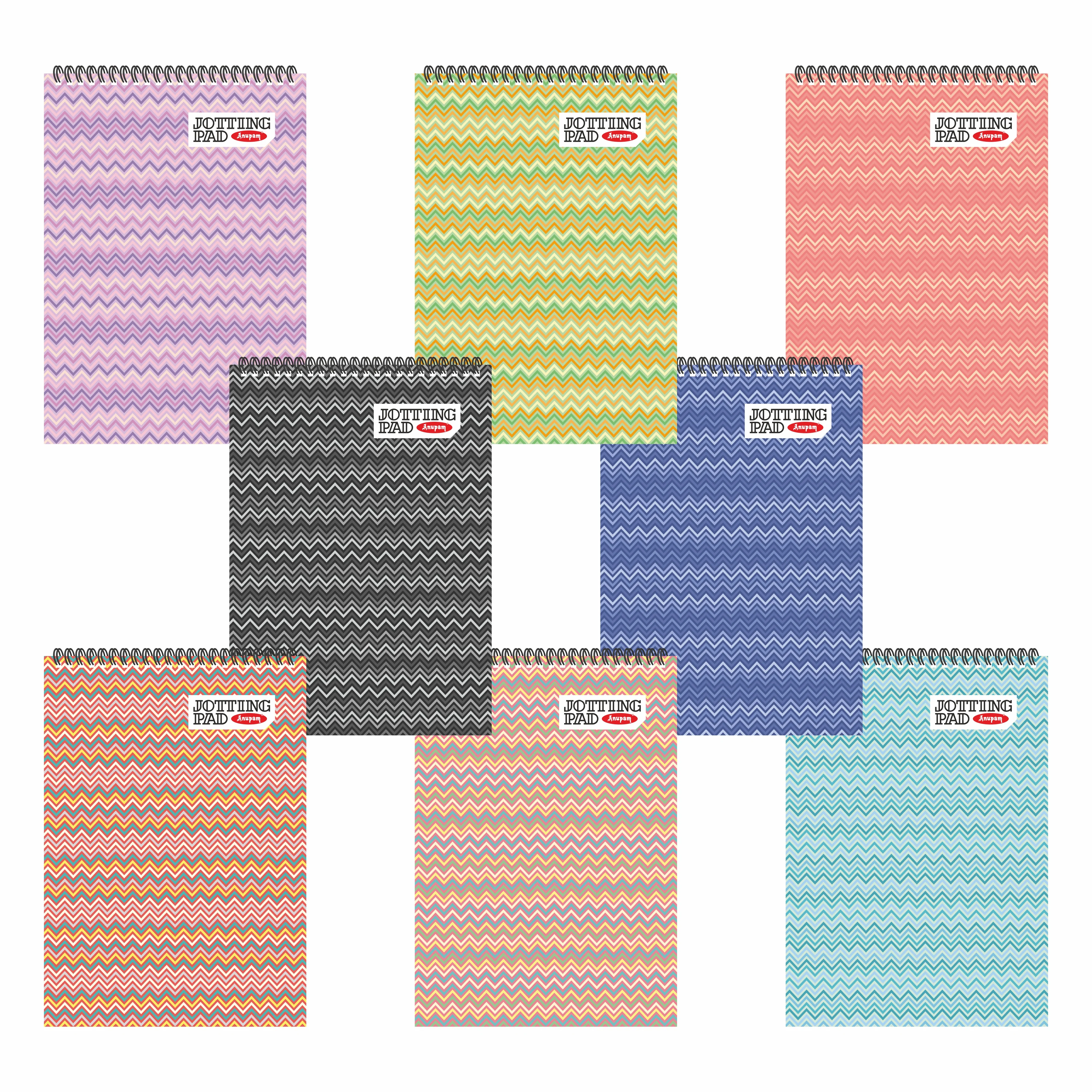 Anupam Spiral Jotting Pads-Lined College Ruled Paper Assorted Covers-Spiral Notebook-Memo Pads-100 pages  (Pack) - Image 21