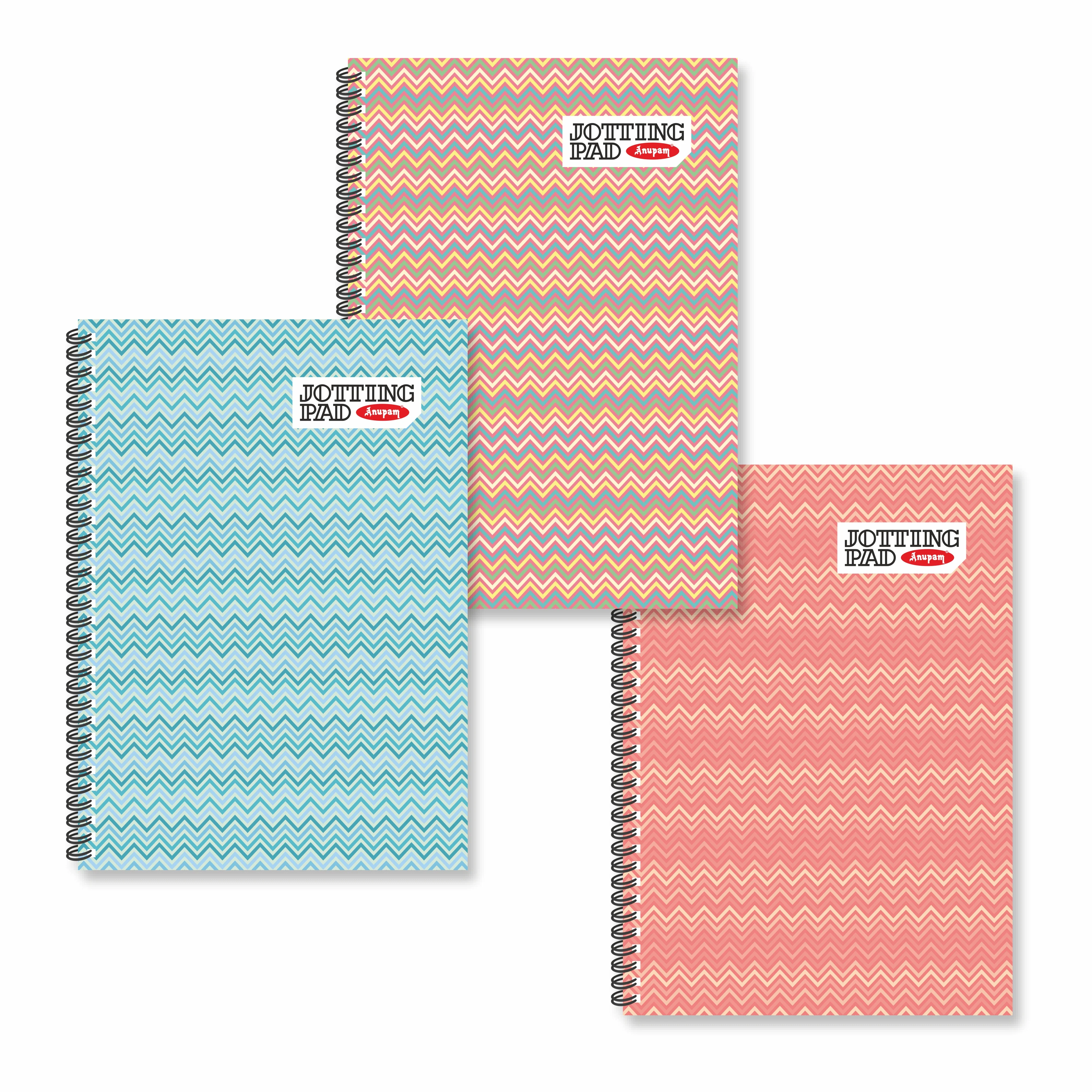 Anupam Spiral Jotting Pads-Lined College Ruled Paper Assorted Covers-Spiral Notebook-Memo Pads-100 pages  (Pack) - Image 26